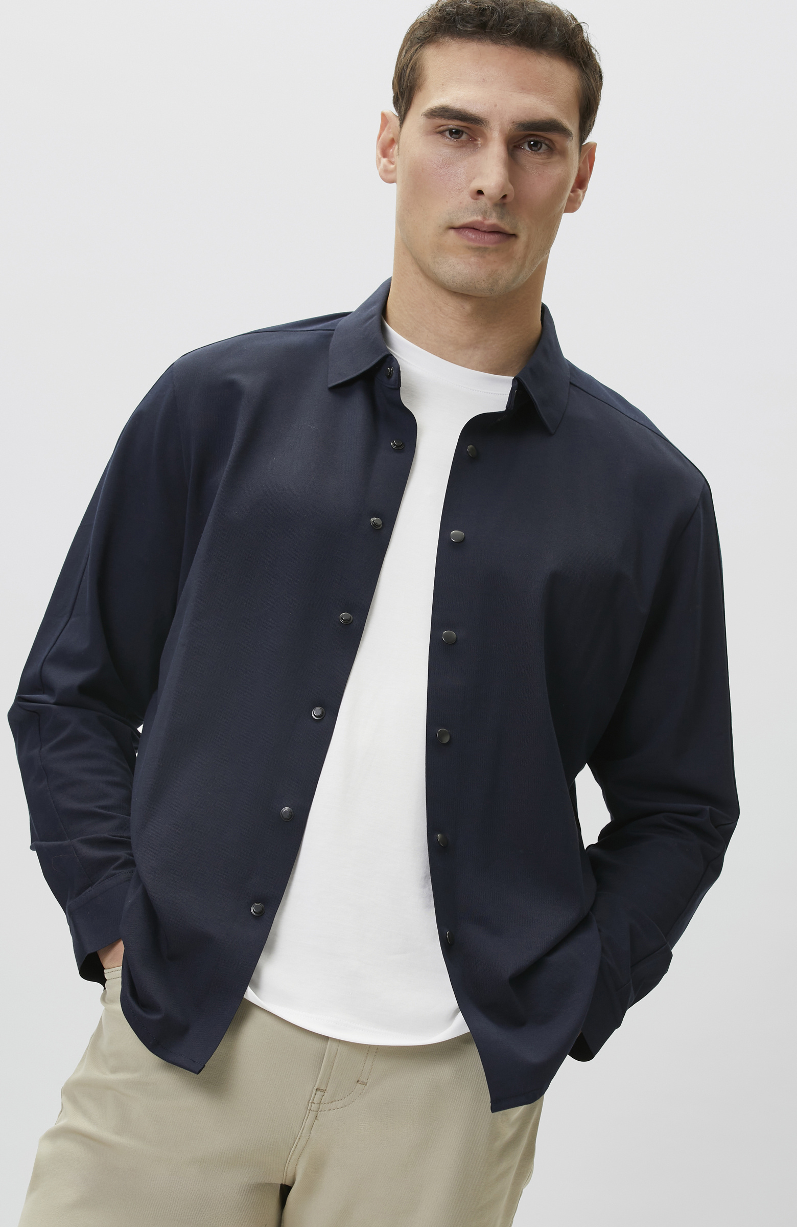 Slim Fit Lacivert Gömlek
