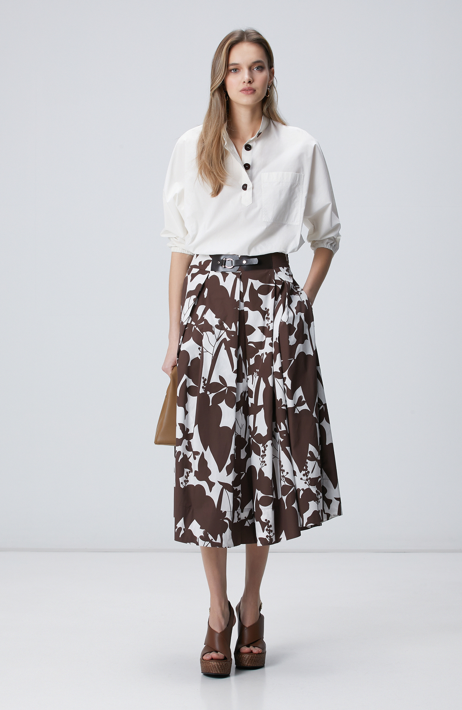 Regular Fit Kahverengi Midi Etek