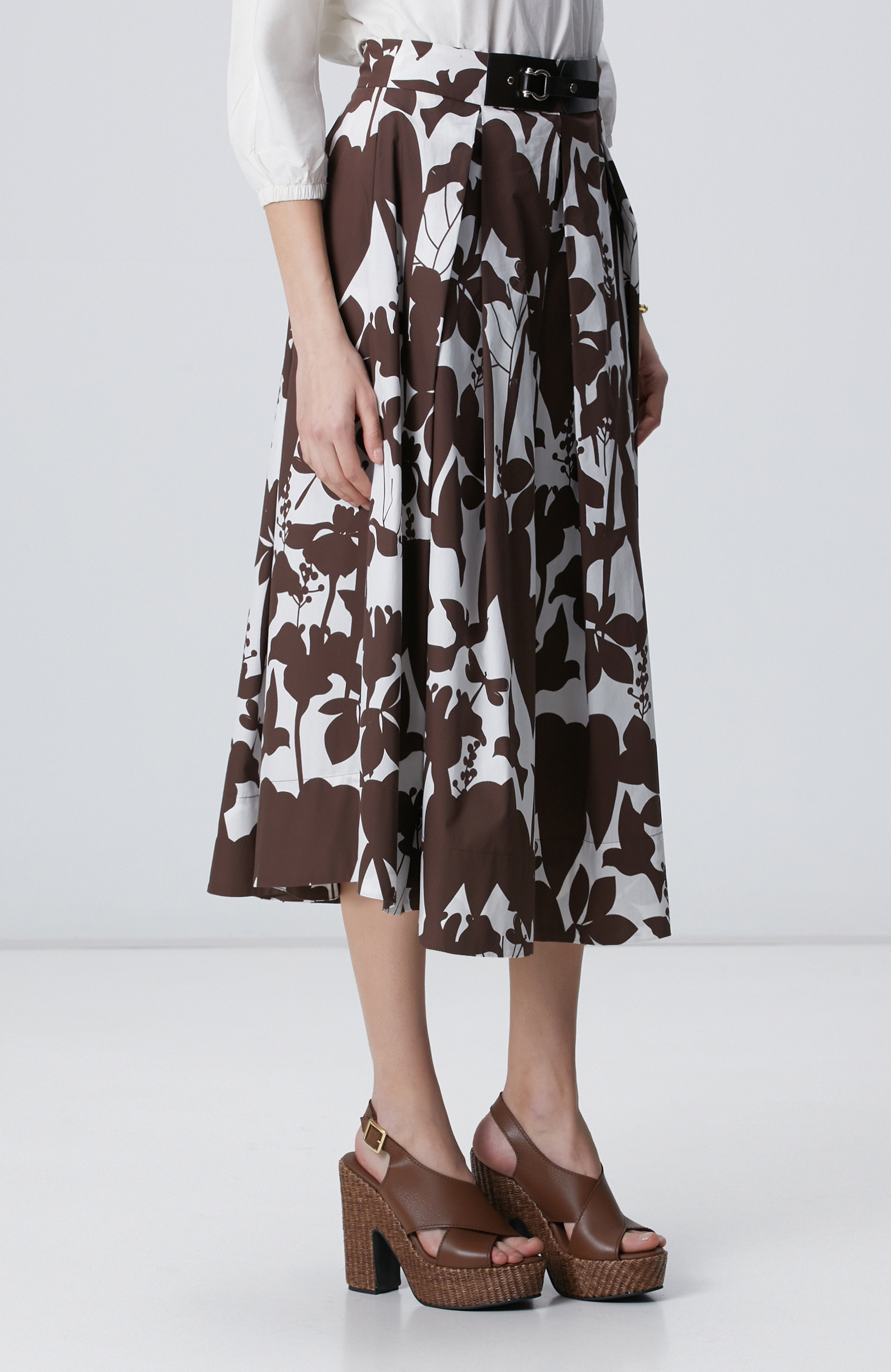 Regular Fit Kahverengi Midi Etek