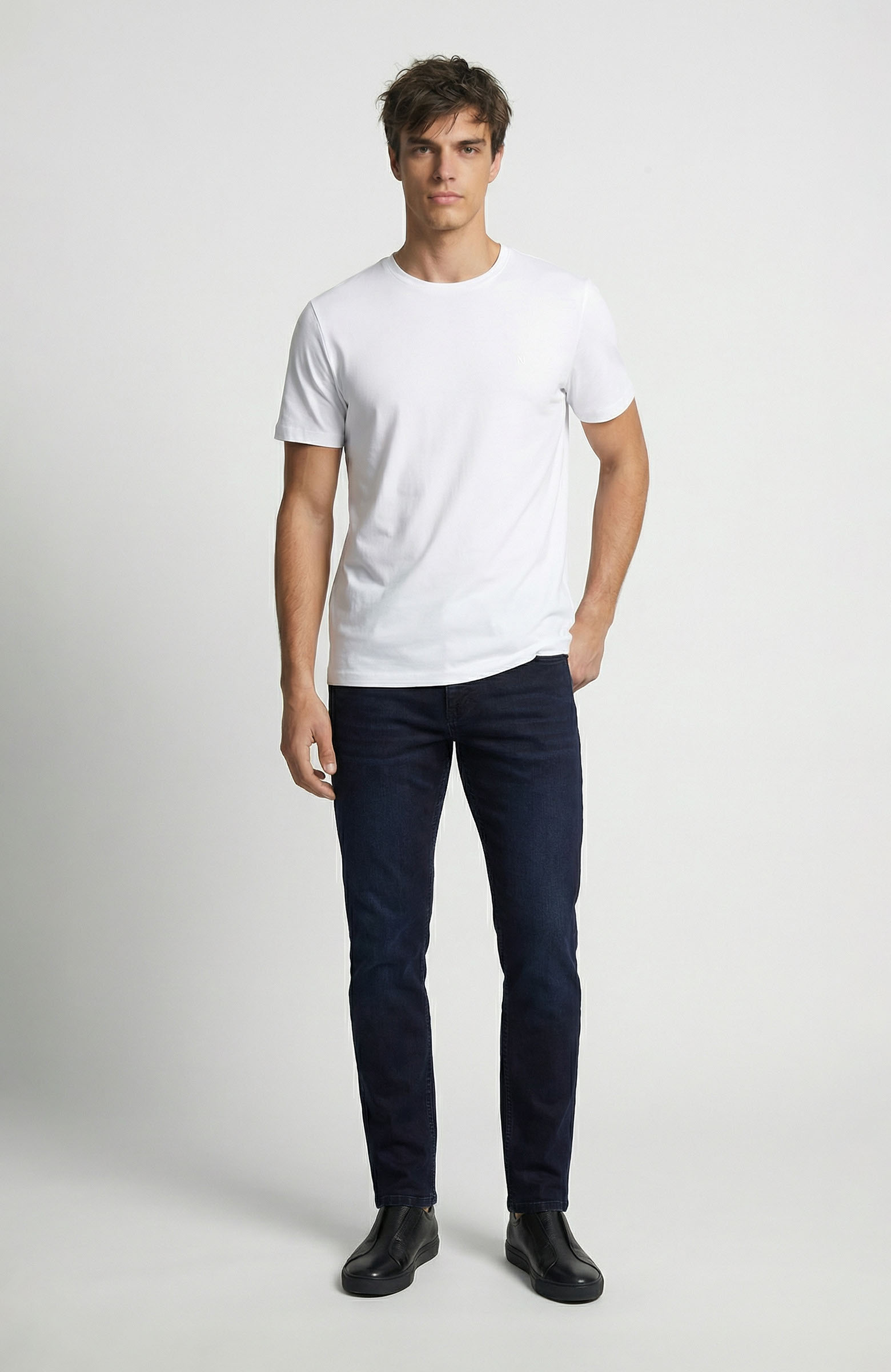 Slim Fit Koyu Lacivert 5 Cep Denim Pantolon