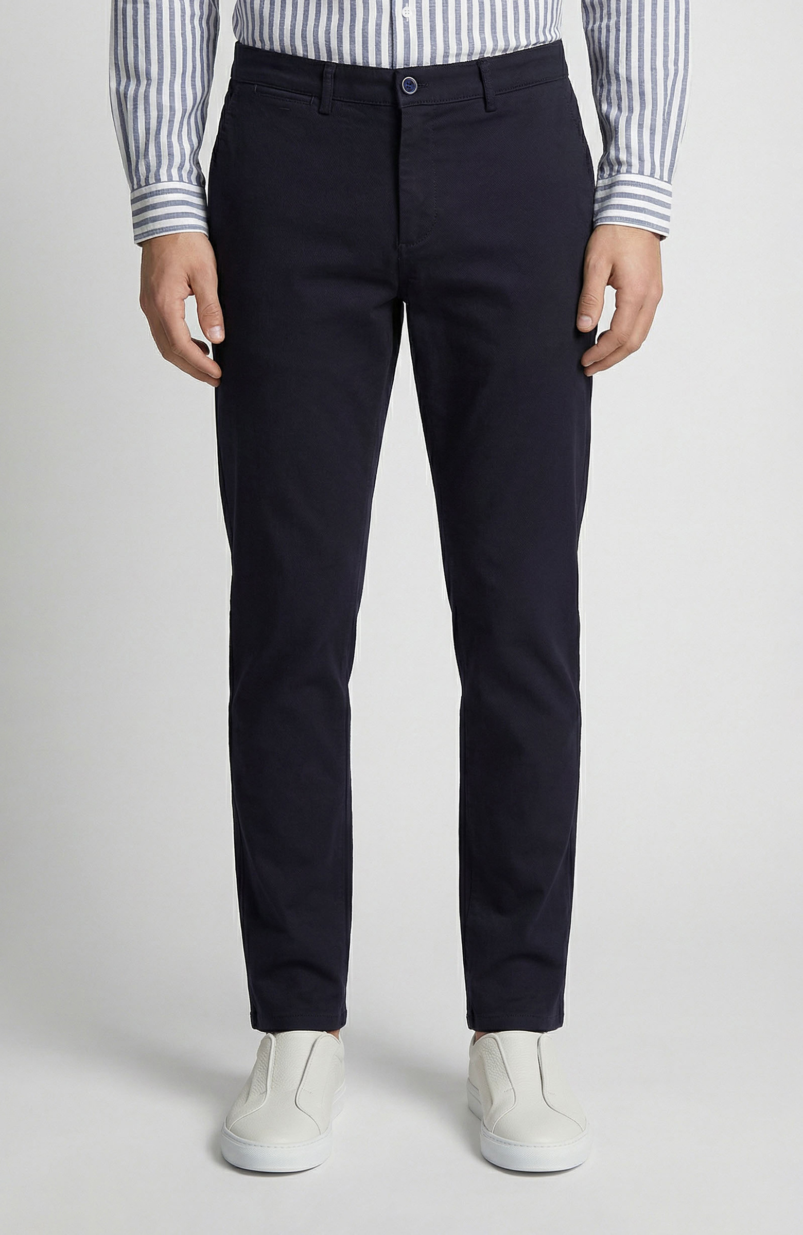 Lacivert Diyagonal Chino Pantolon