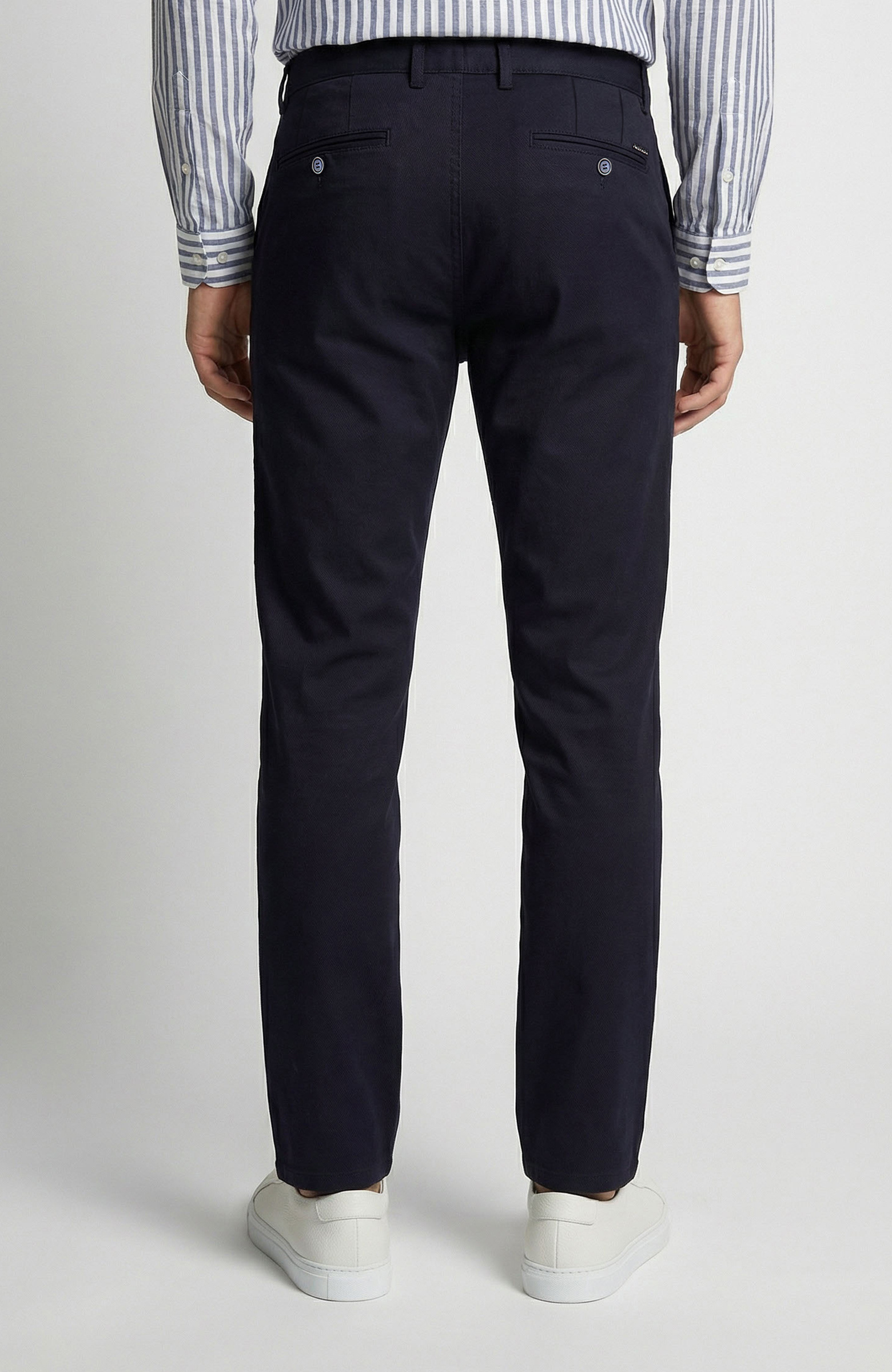 Lacivert Diyagonal Chino Pantolon