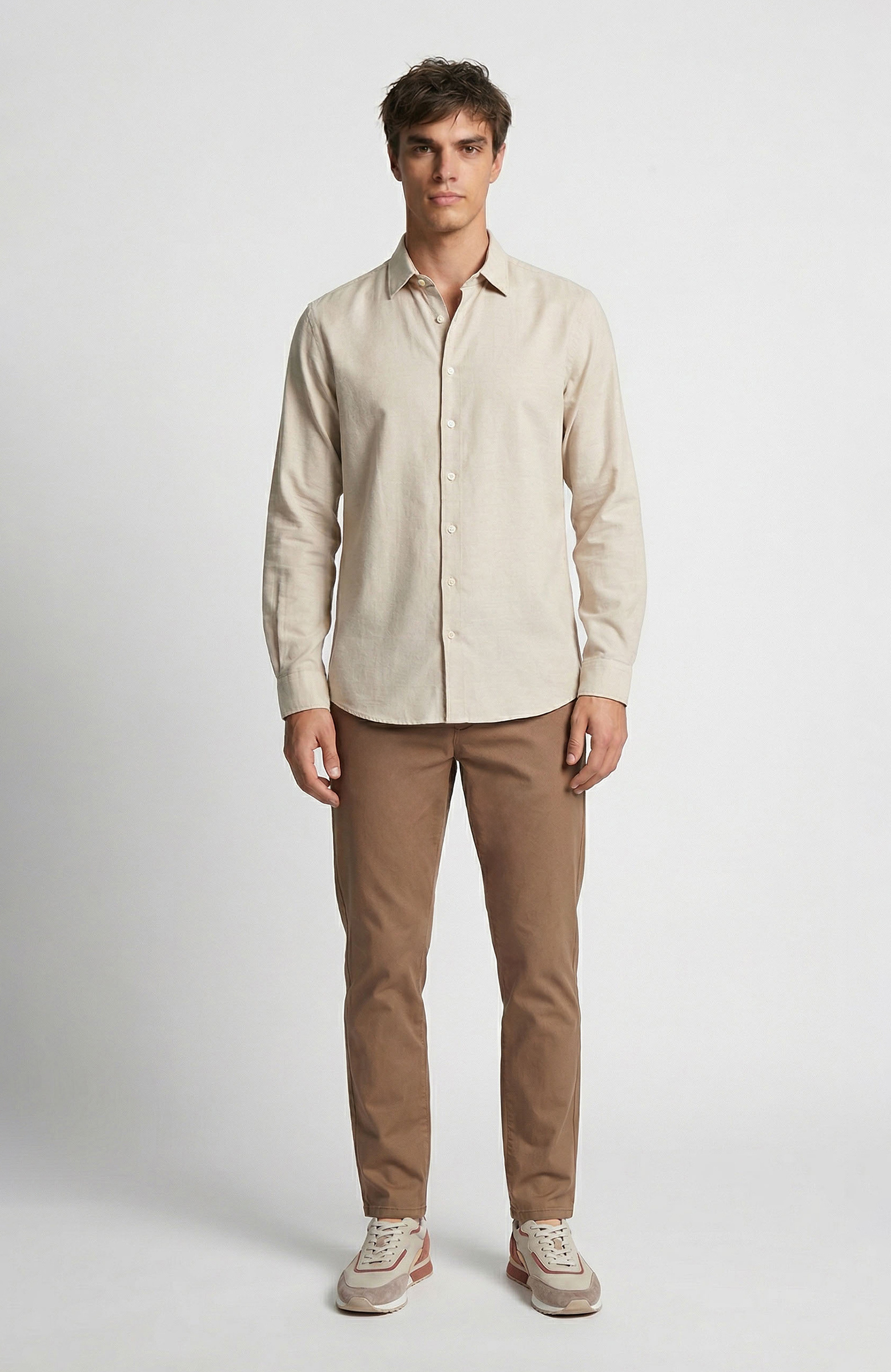 Vizon Slim Fit Diyagonal Chino Pantolon