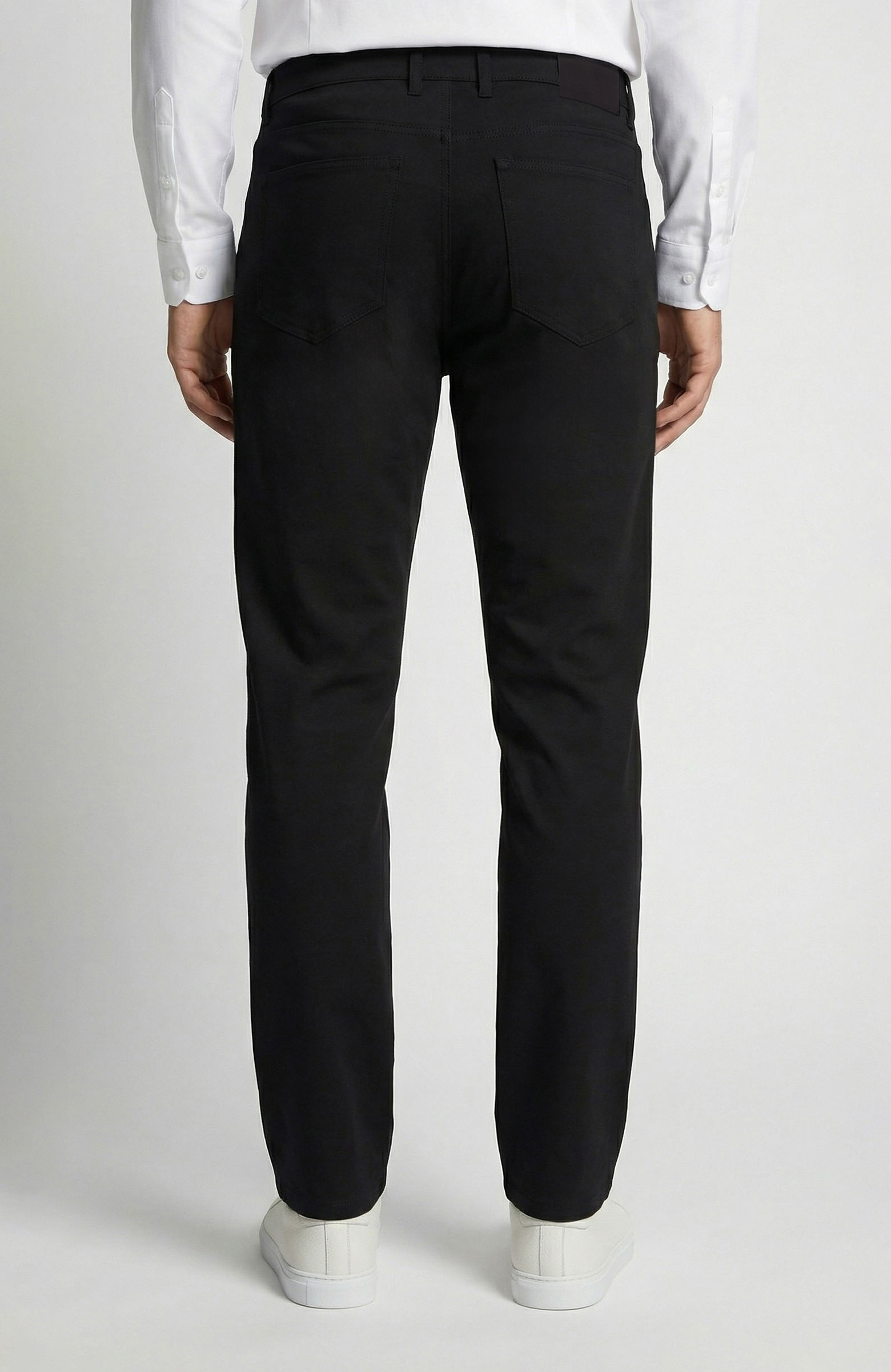 Slim Fit Siyah 5 Cep Dokuma Casual Pantolon