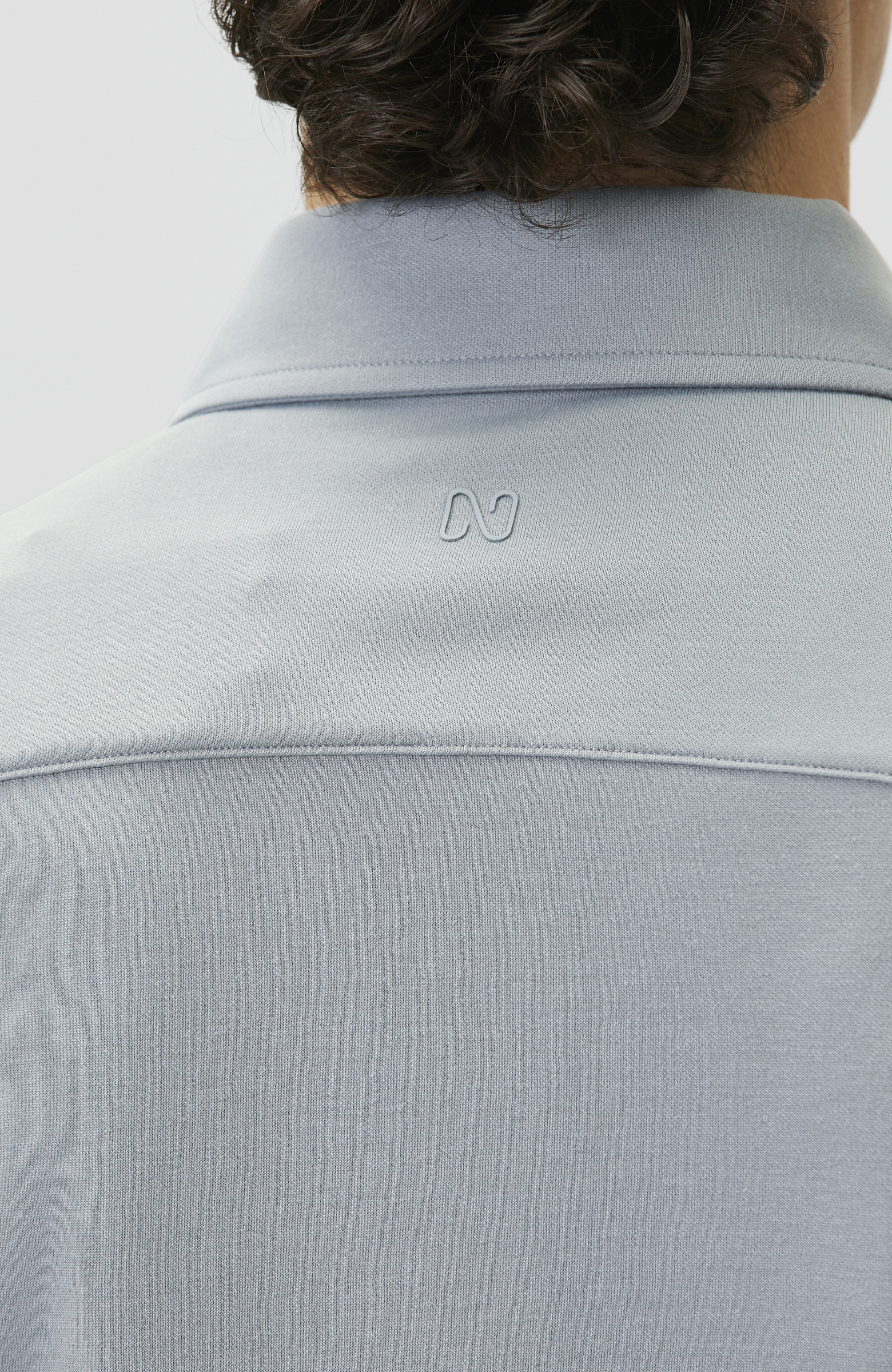 Slim Fit Light Blue Short Sleeve Knitted Shirt