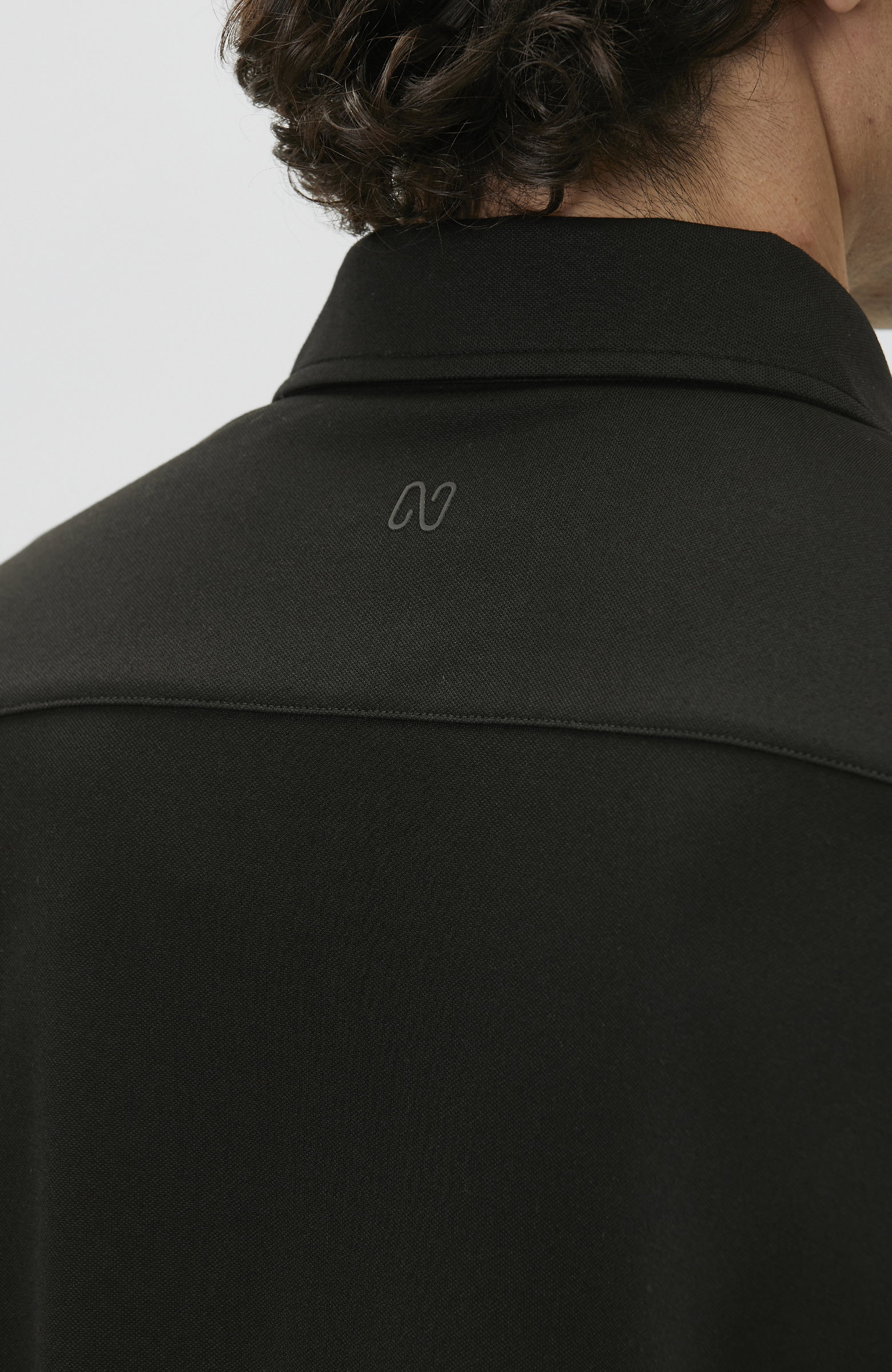 Slim Fit Black Short Sleeve Knitted Shirt