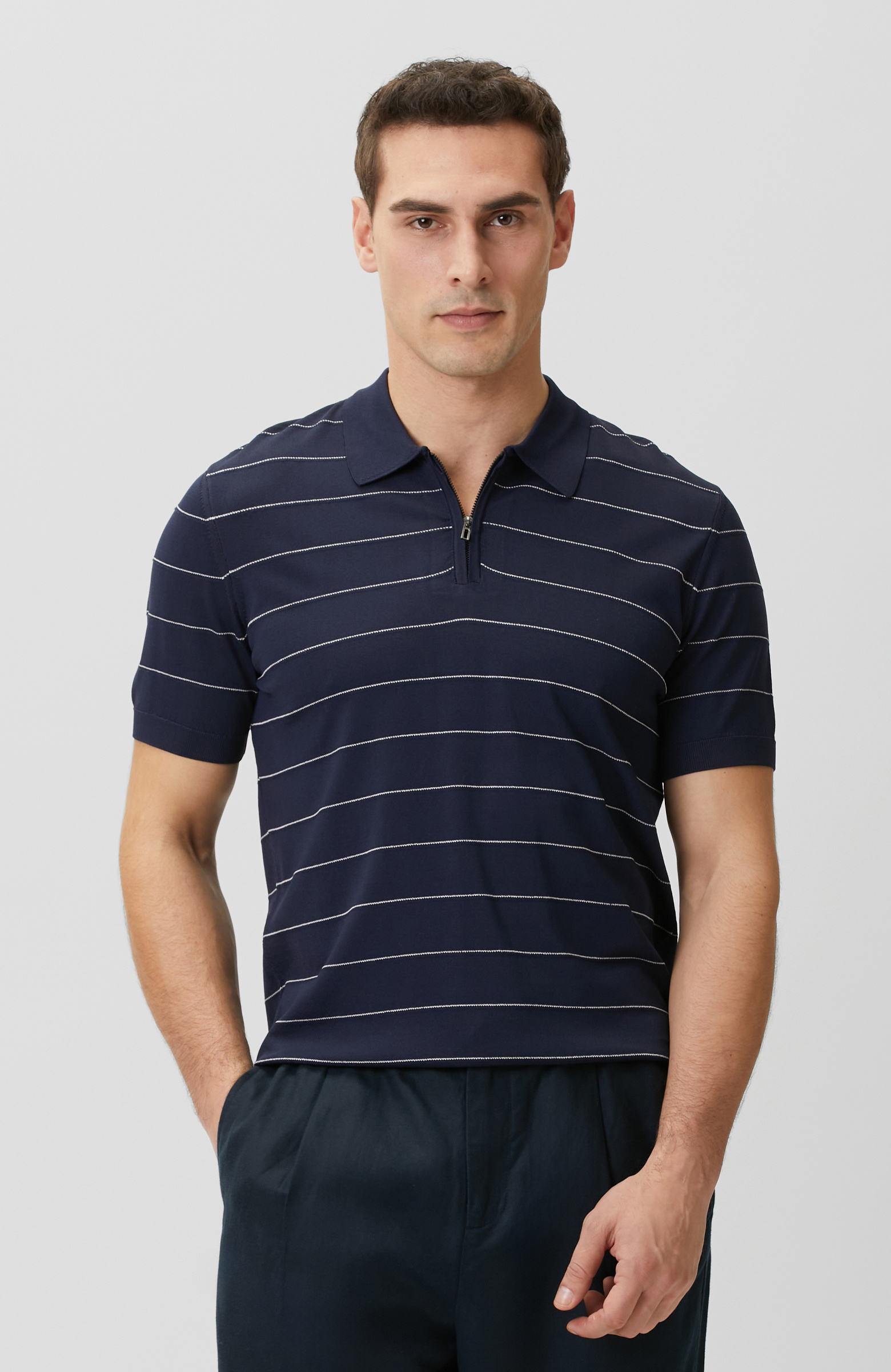 Lacivert Marin Desen Kazak