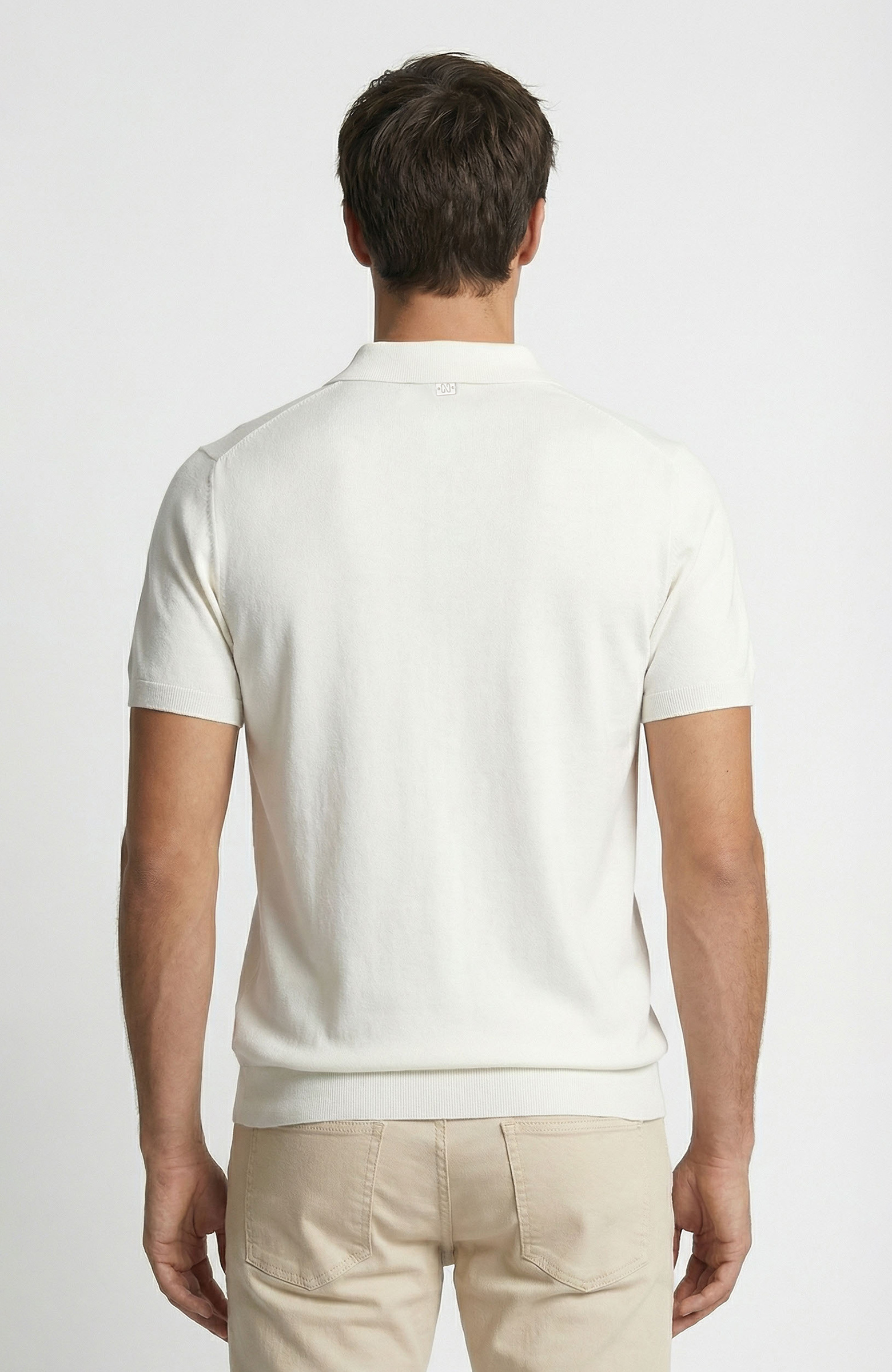 Ekru Kısa Kollu Patı Renkli Kazak