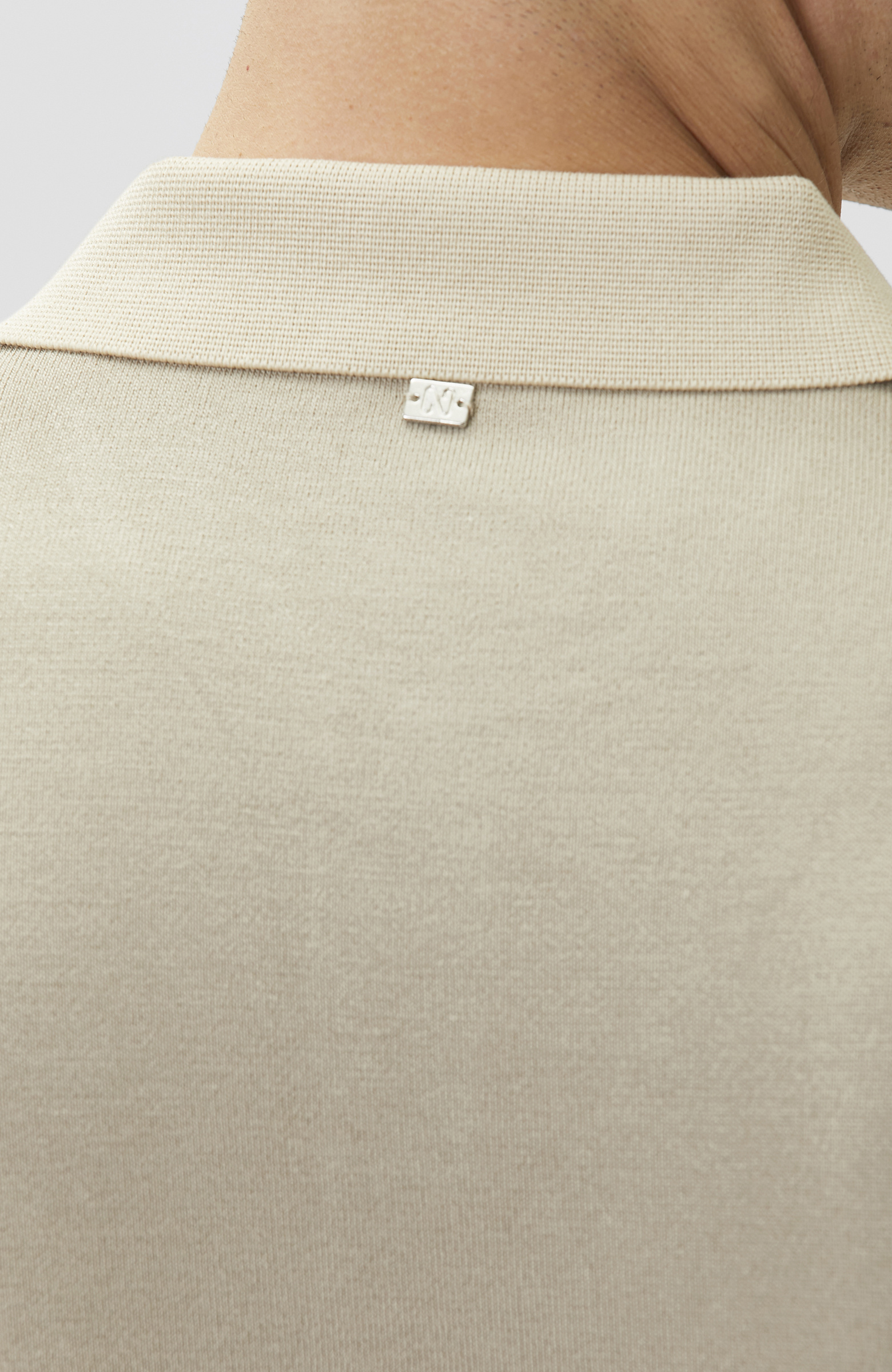 Vizon Apaş Yaka Kontrast Renk Detaylı Kazak