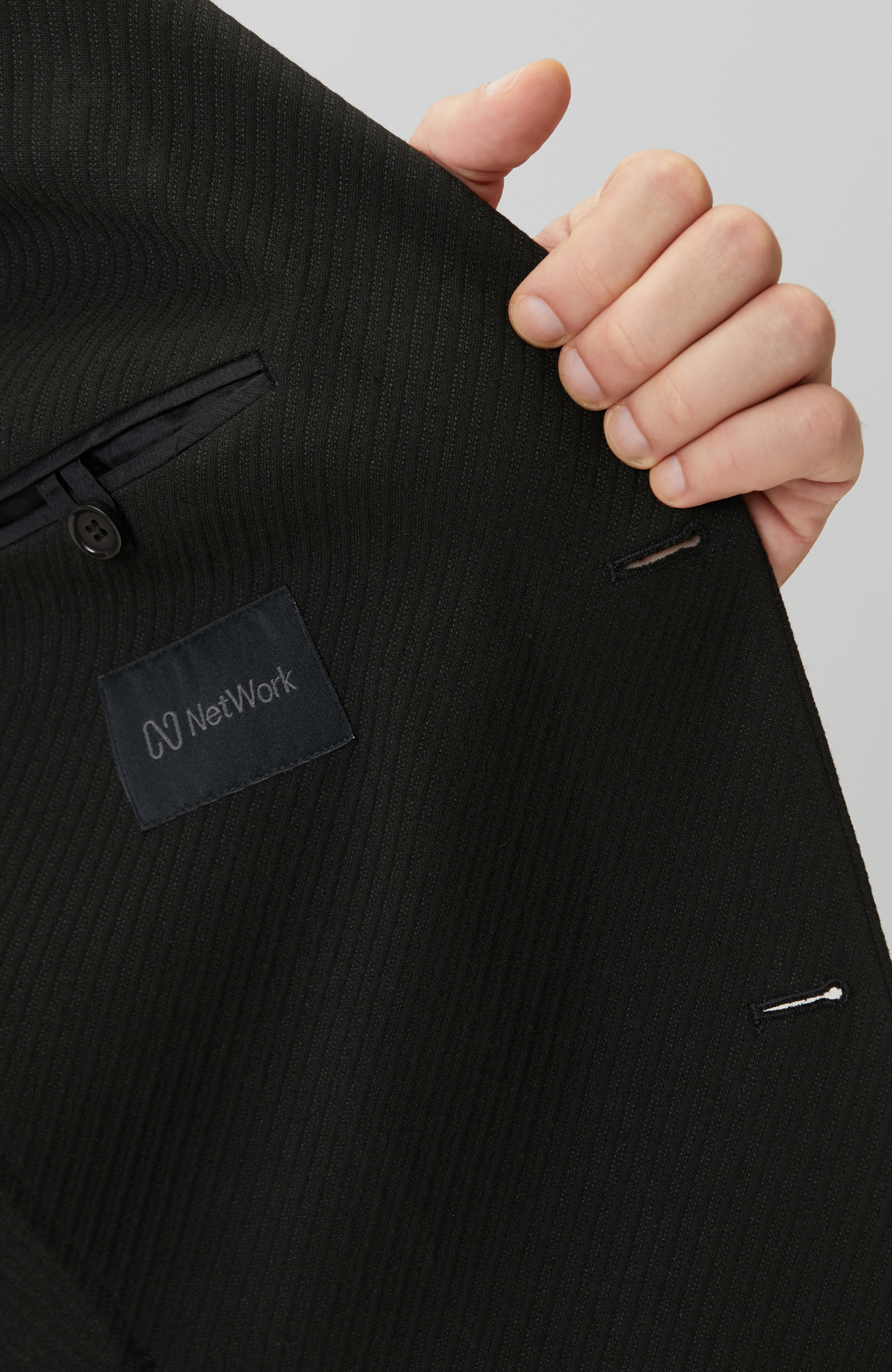 Siyah Diyagonal Örme Ceket