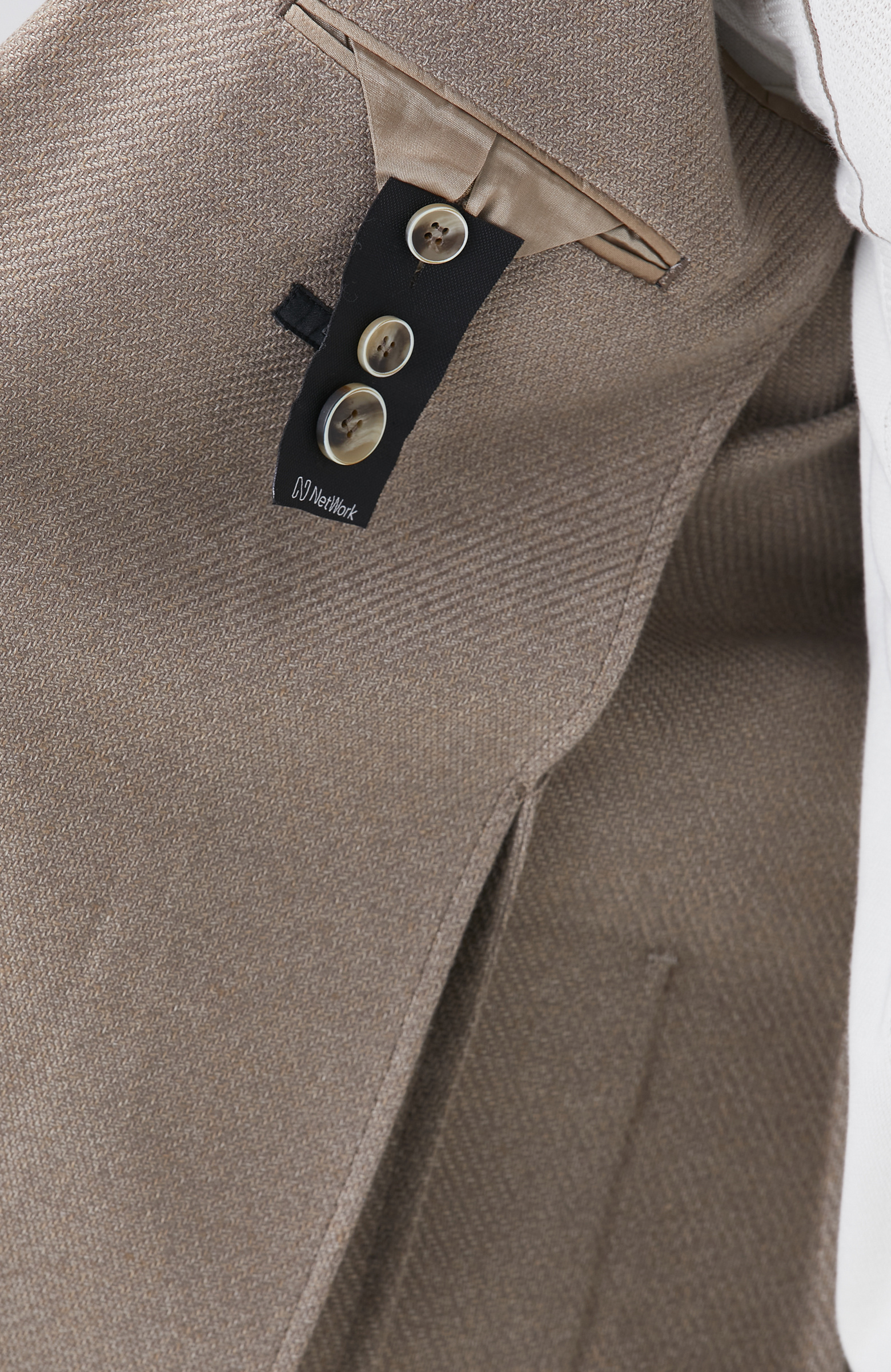 Kahverengi Slim Fit Jakarlı Dokuma Ceket