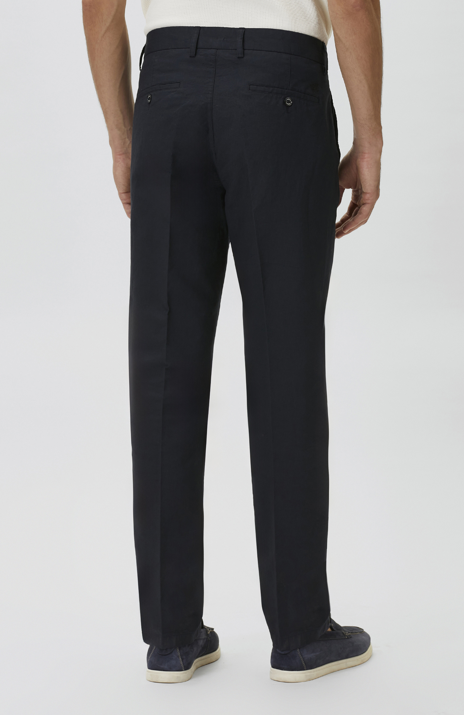 Lacivert Pileli Chino Casual Pantolon