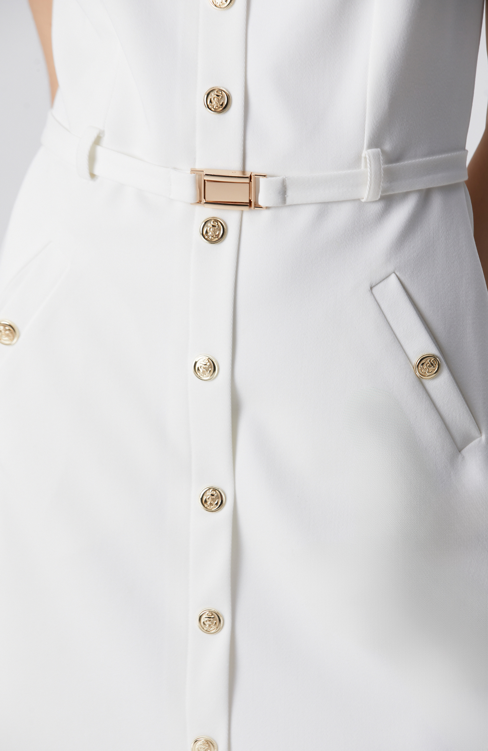 Kırık Beyaz Mini Elbise