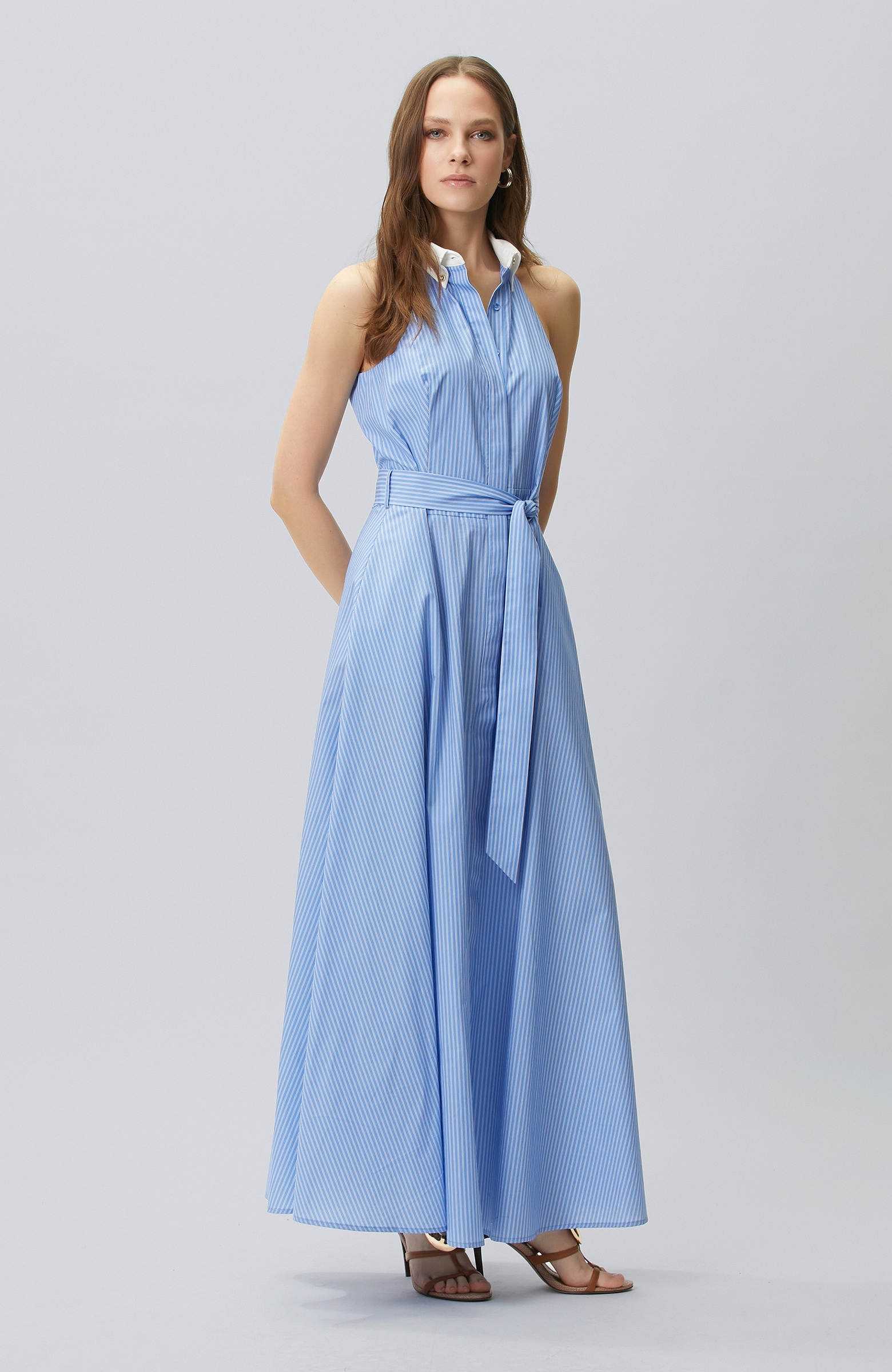 Blue and White Dress