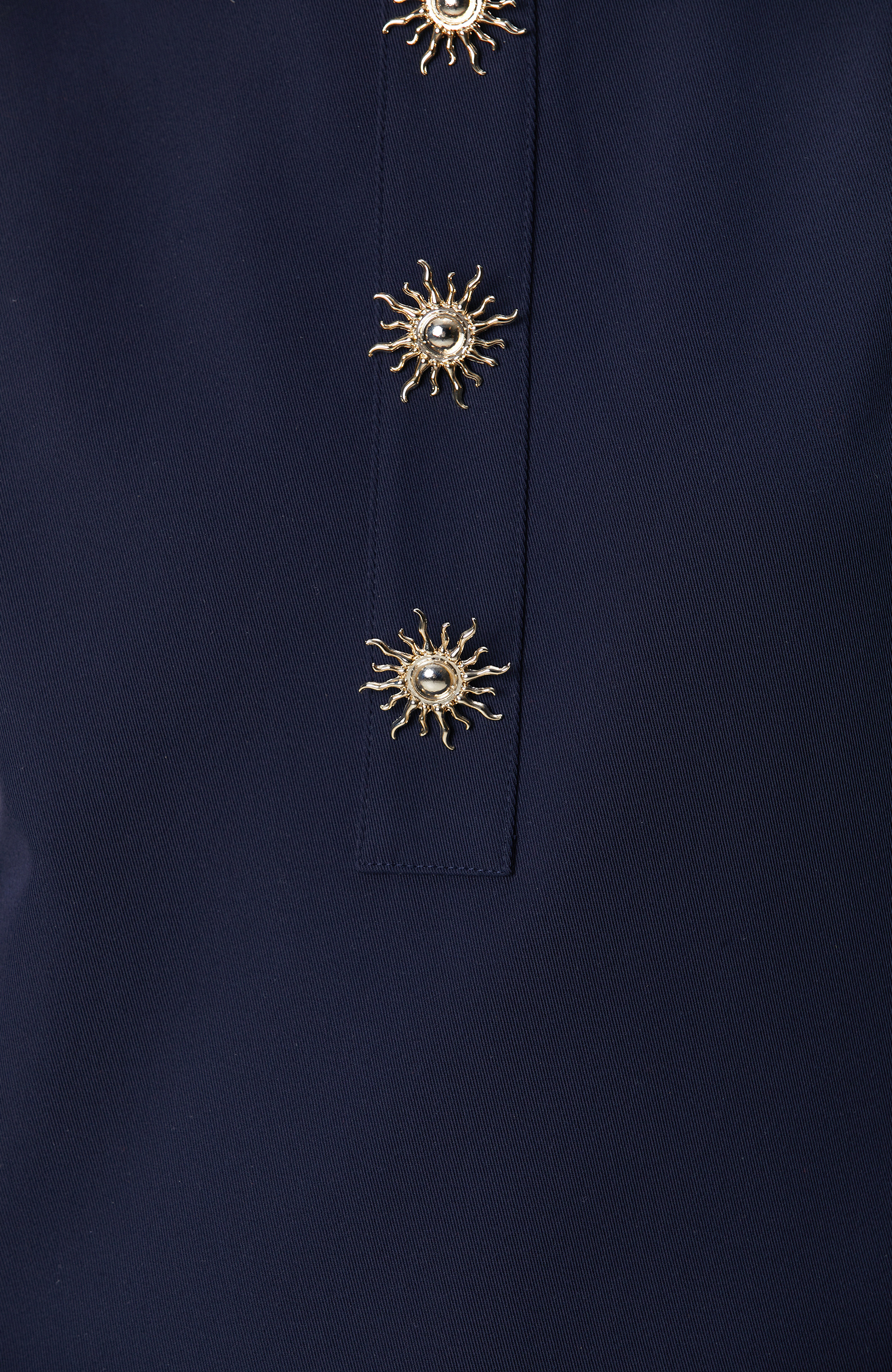 Navy Blue Gold Accessory Mini Dress