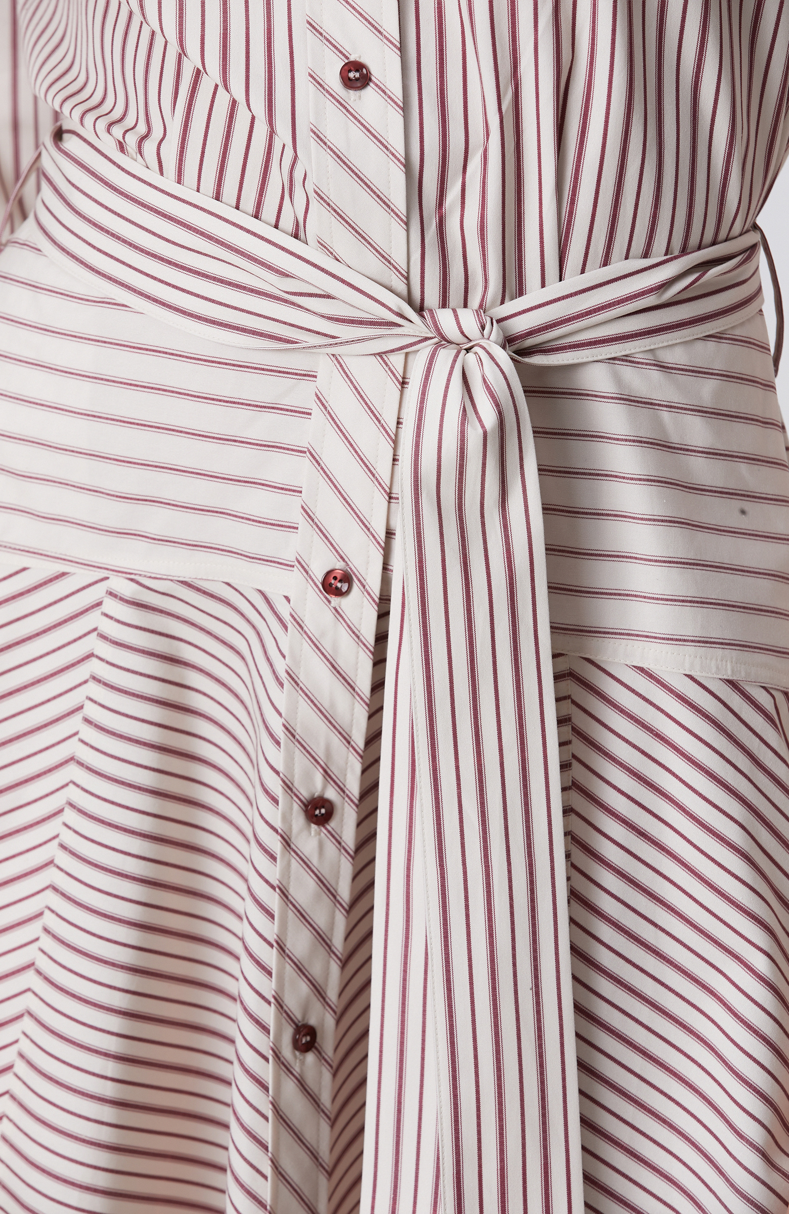 N-Green Cherry Stripe Patterned Mini Dress
