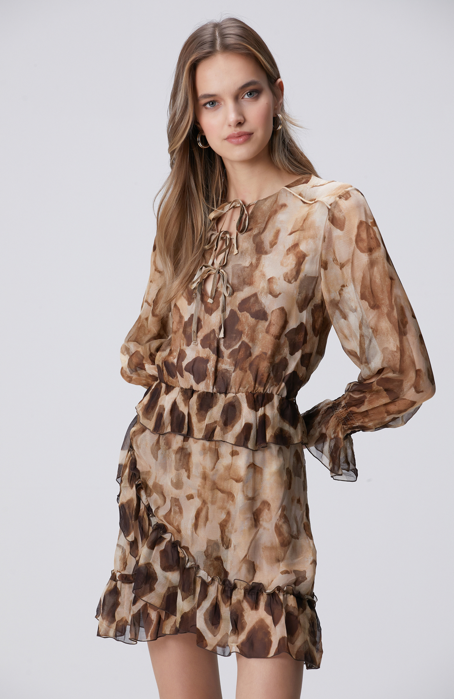 Limited Brown Leopard Print Mini Dress