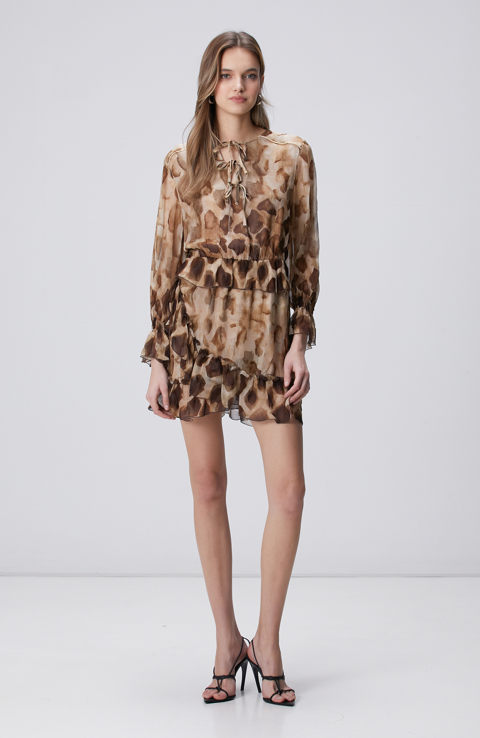 Limited Brown Leopard Print Mini Dress
