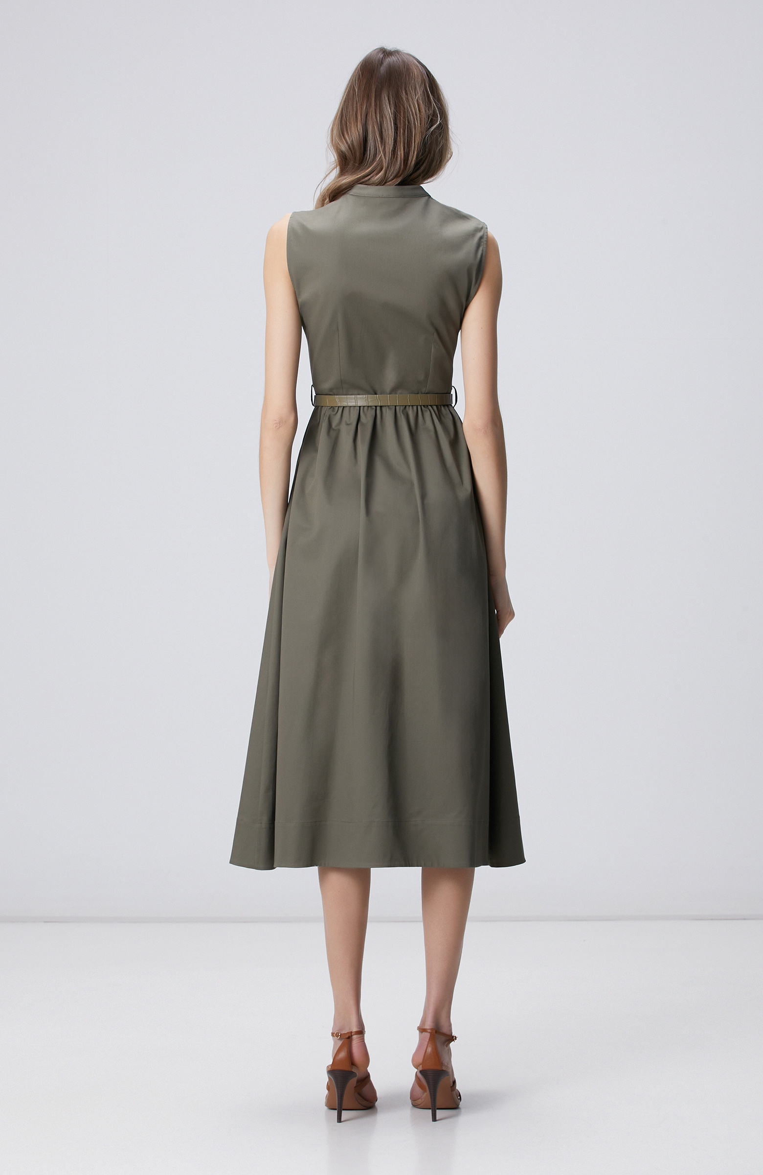Haki Midi Elbise