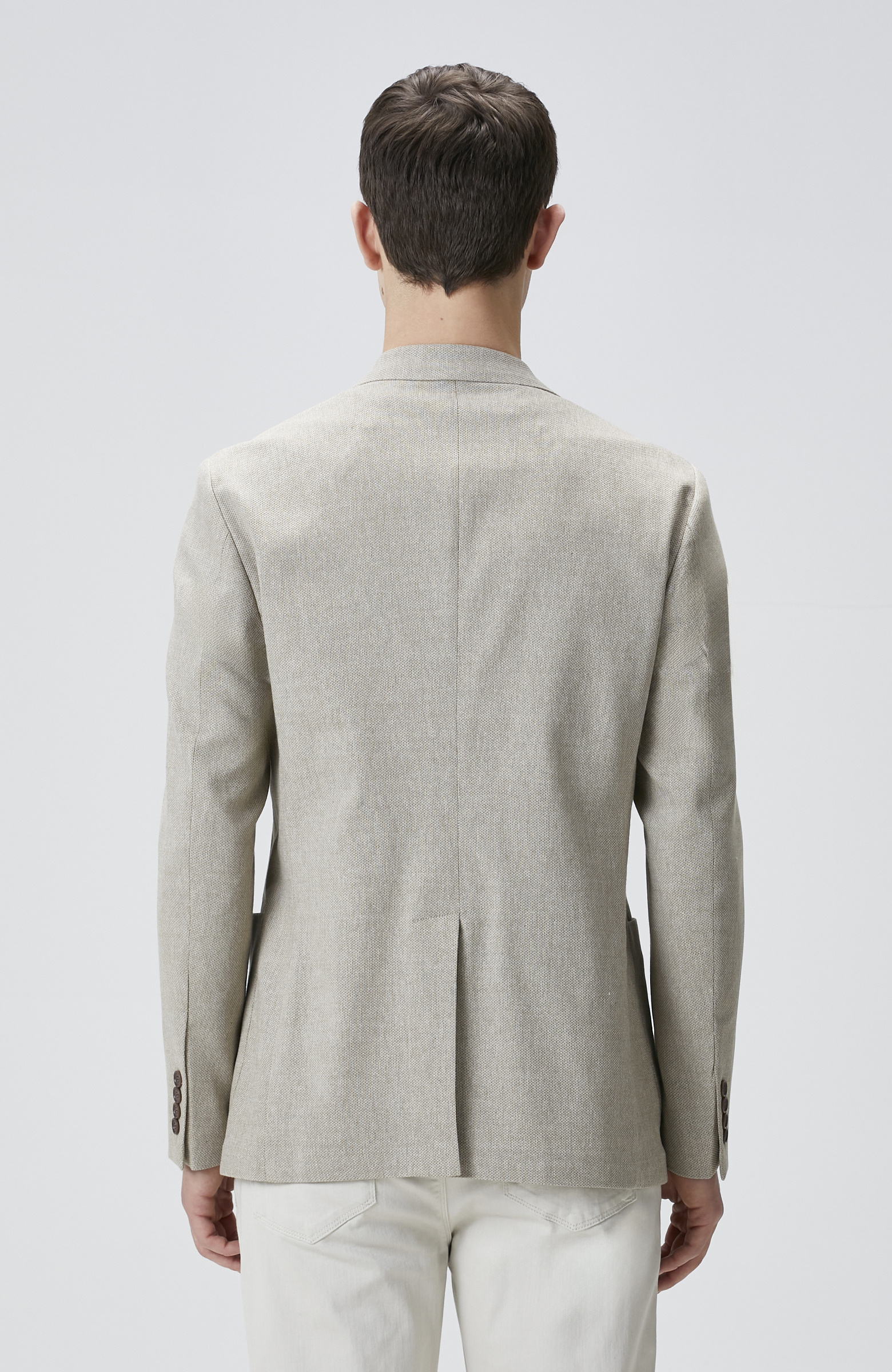 Bej Yün Karışımlı Ceket