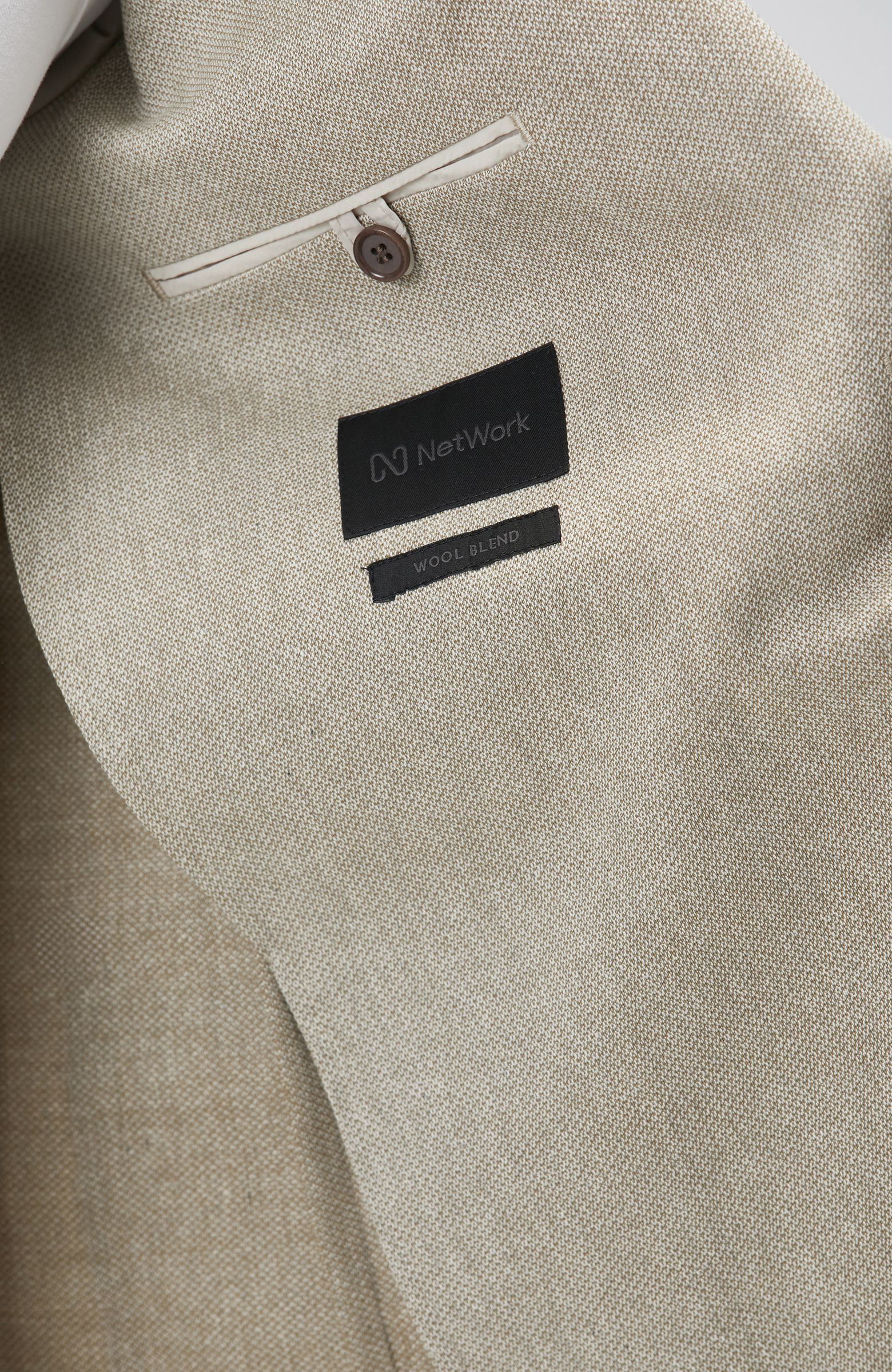 Bej Yün Karışımlı Ceket