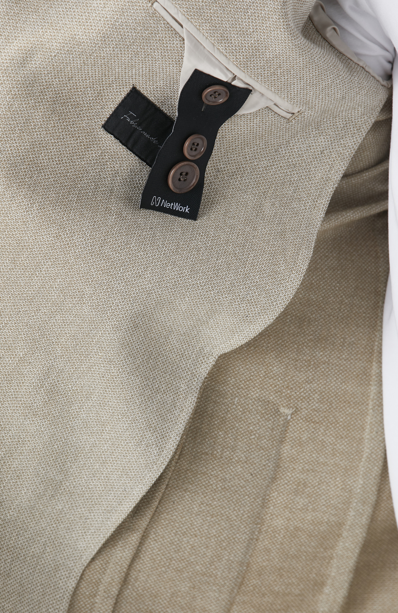 Bej Yün Karışımlı Ceket