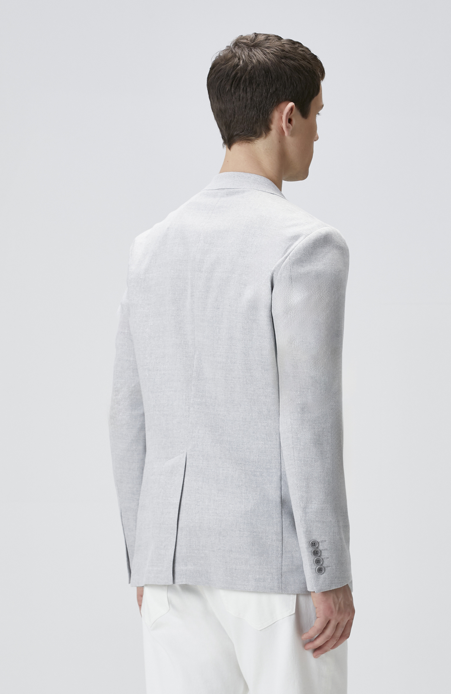 Gri Yün Karışımlı Ceket