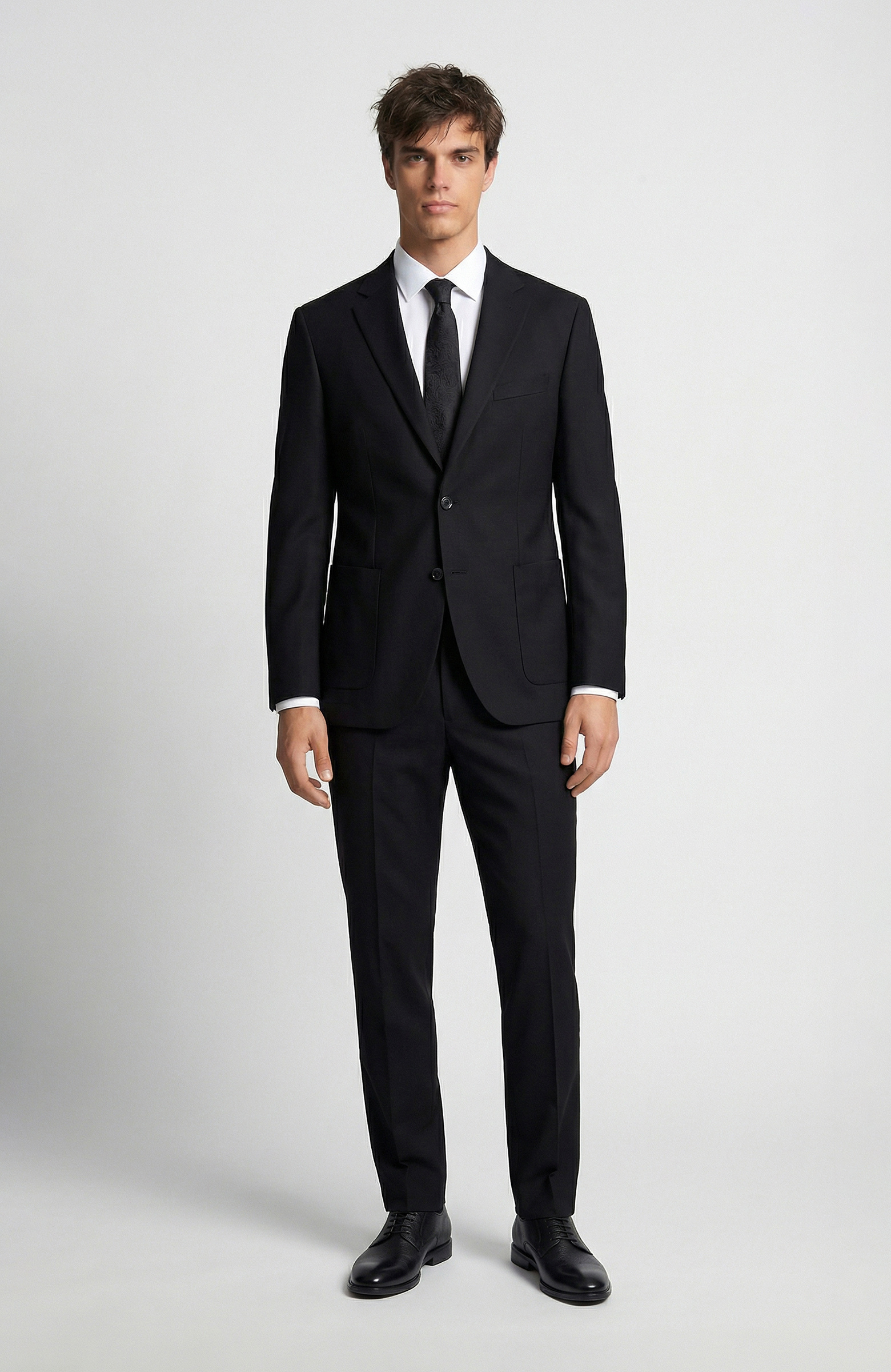 Siyah Limited Loro Piana Yün Takım Elbise