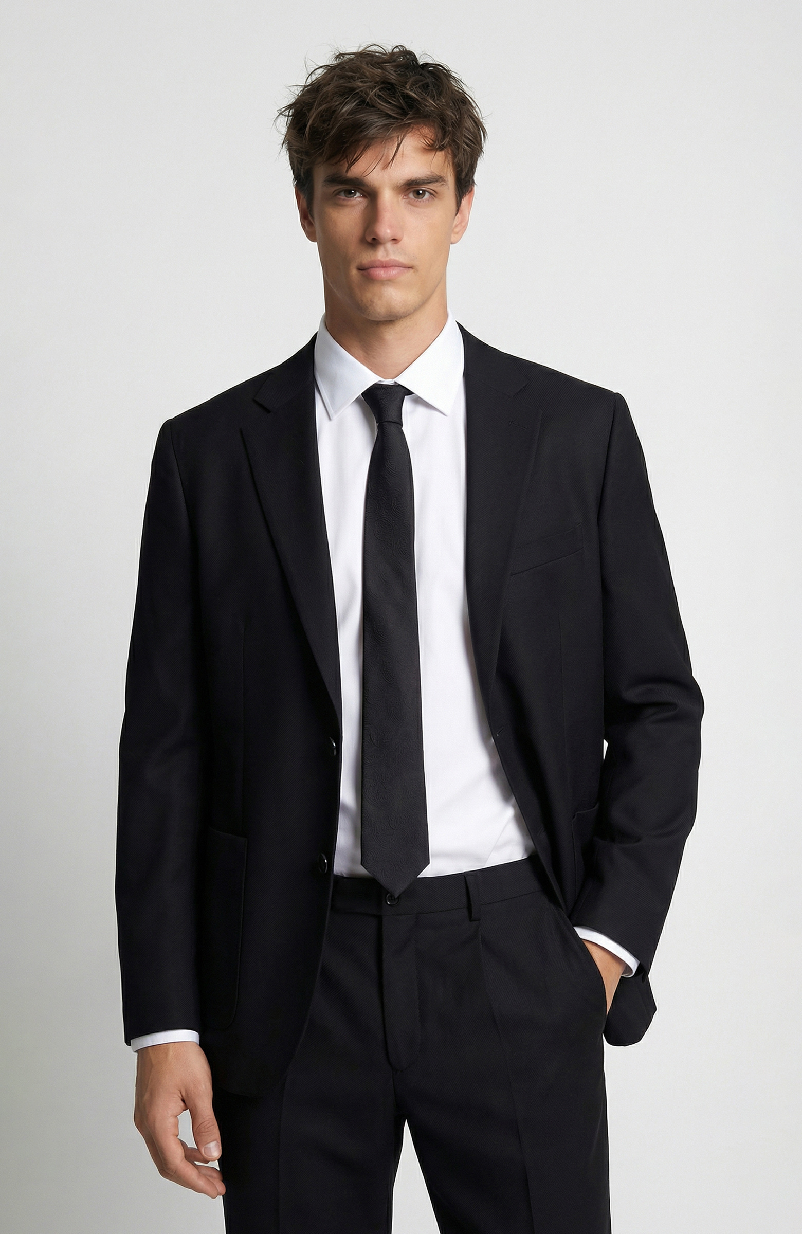 Siyah Limited Loro Piana Yün Takım Elbise