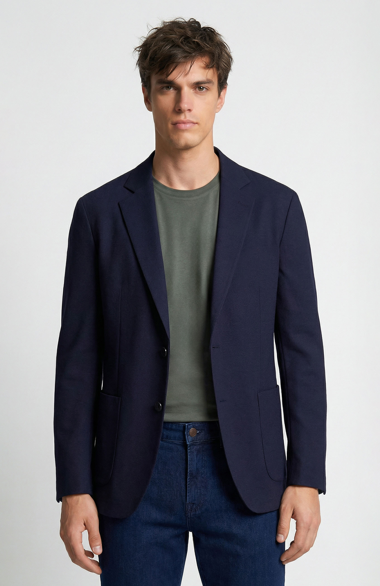 Lacivert Armürlü Ceket