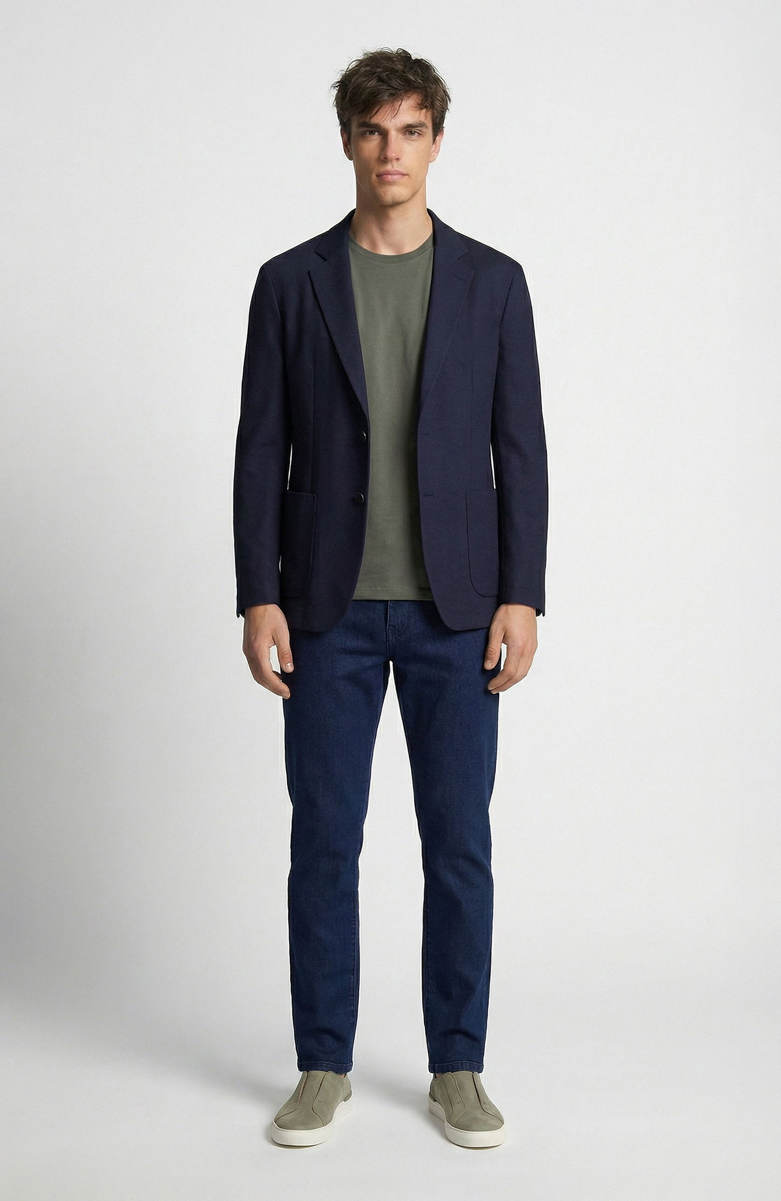 Lacivert Armürlü Ceket