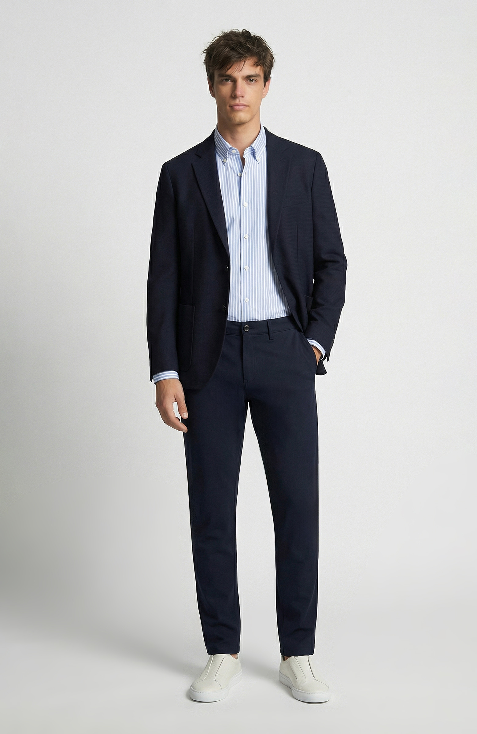 Siyah Jakarlı Örme Ceket