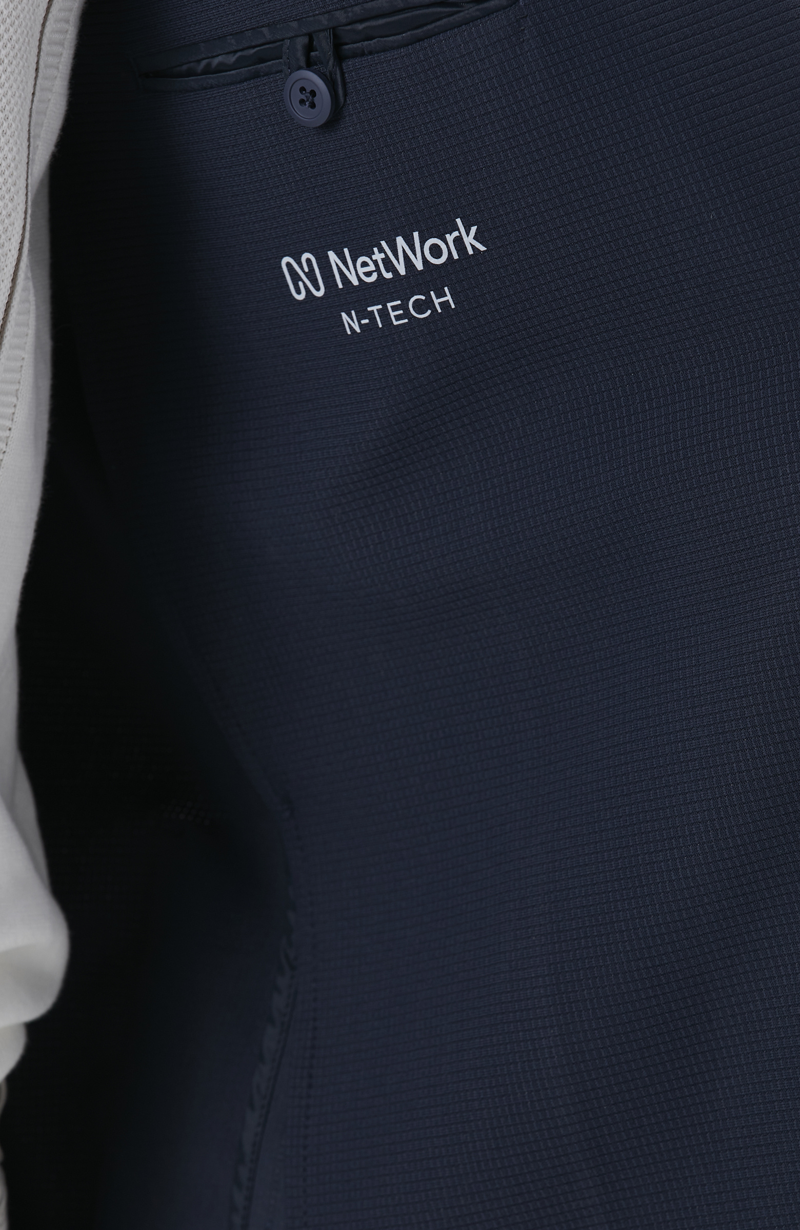 Lacivert Jakarlı Örme Ceket