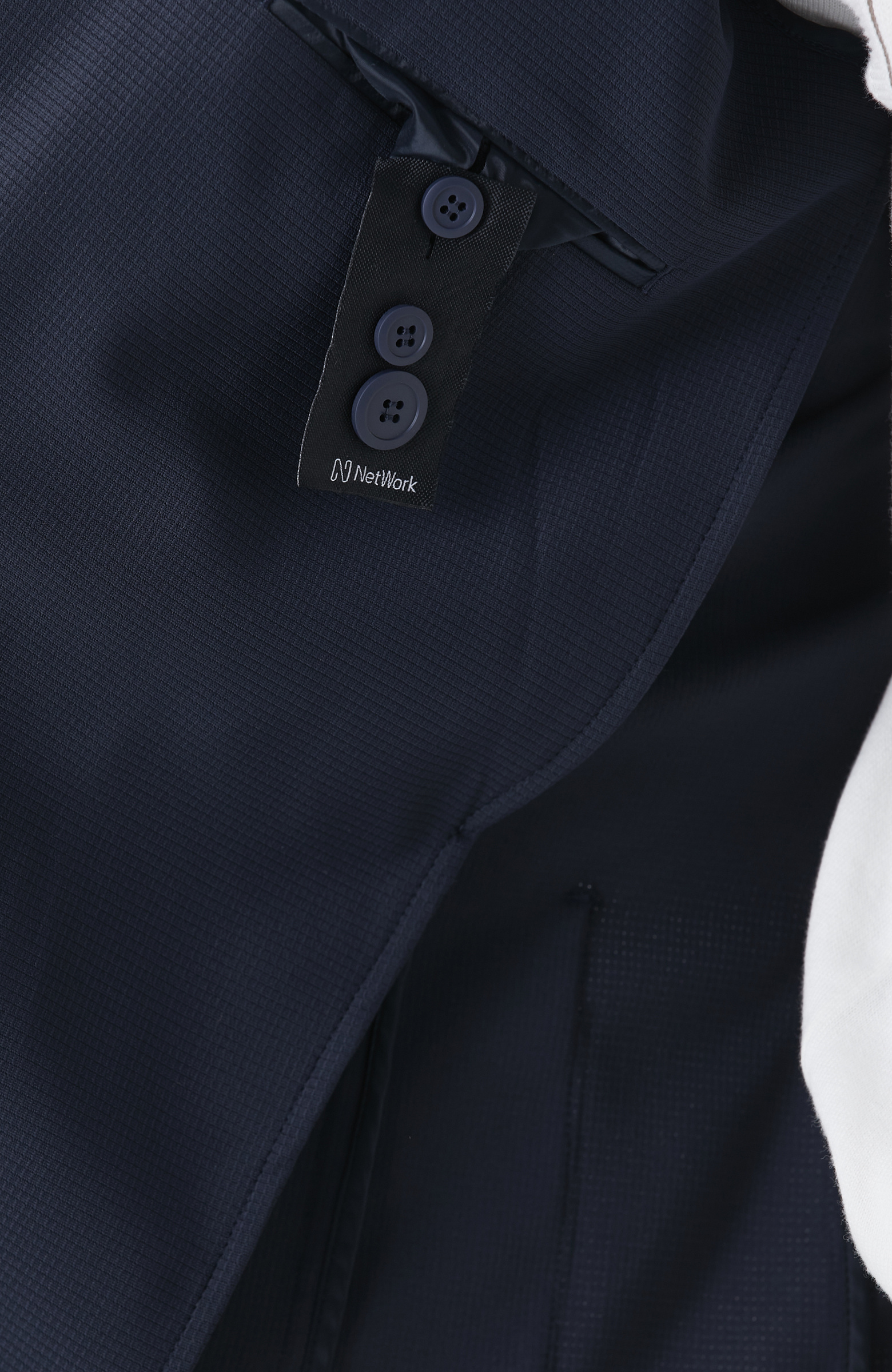 Lacivert Jakarlı Örme Ceket