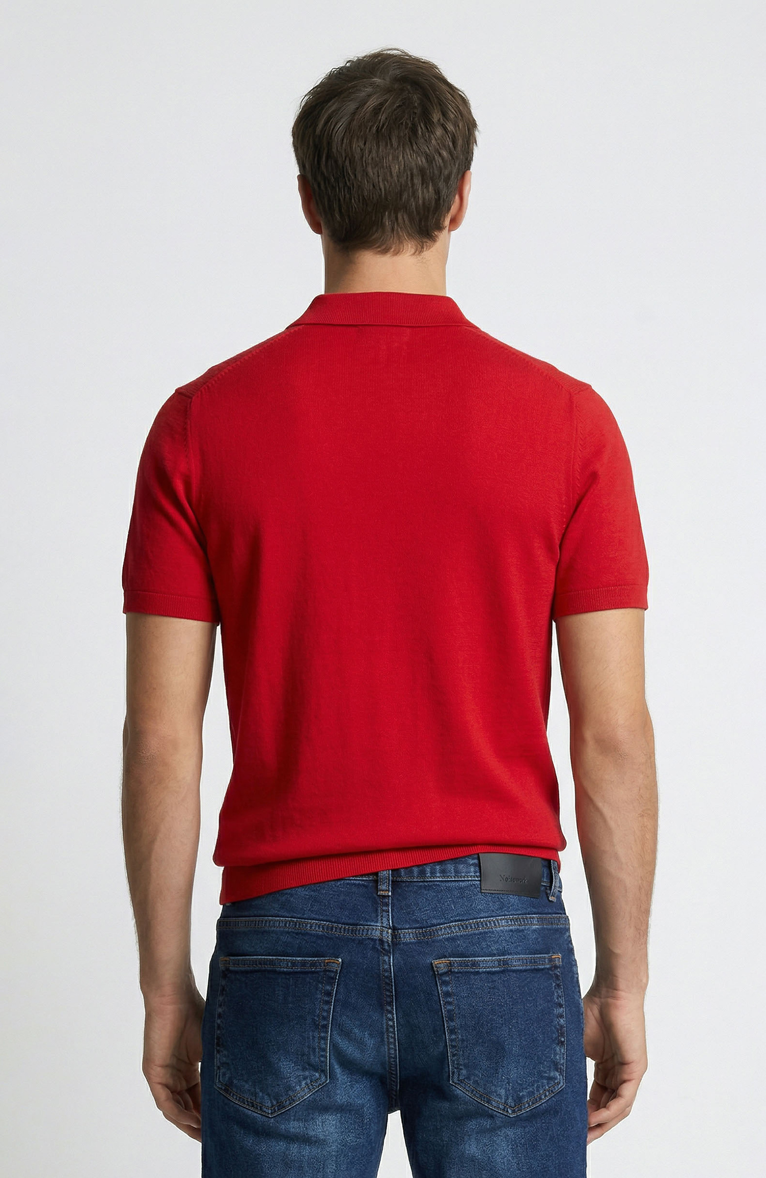 Kırmızı Desenli Triko Kazak