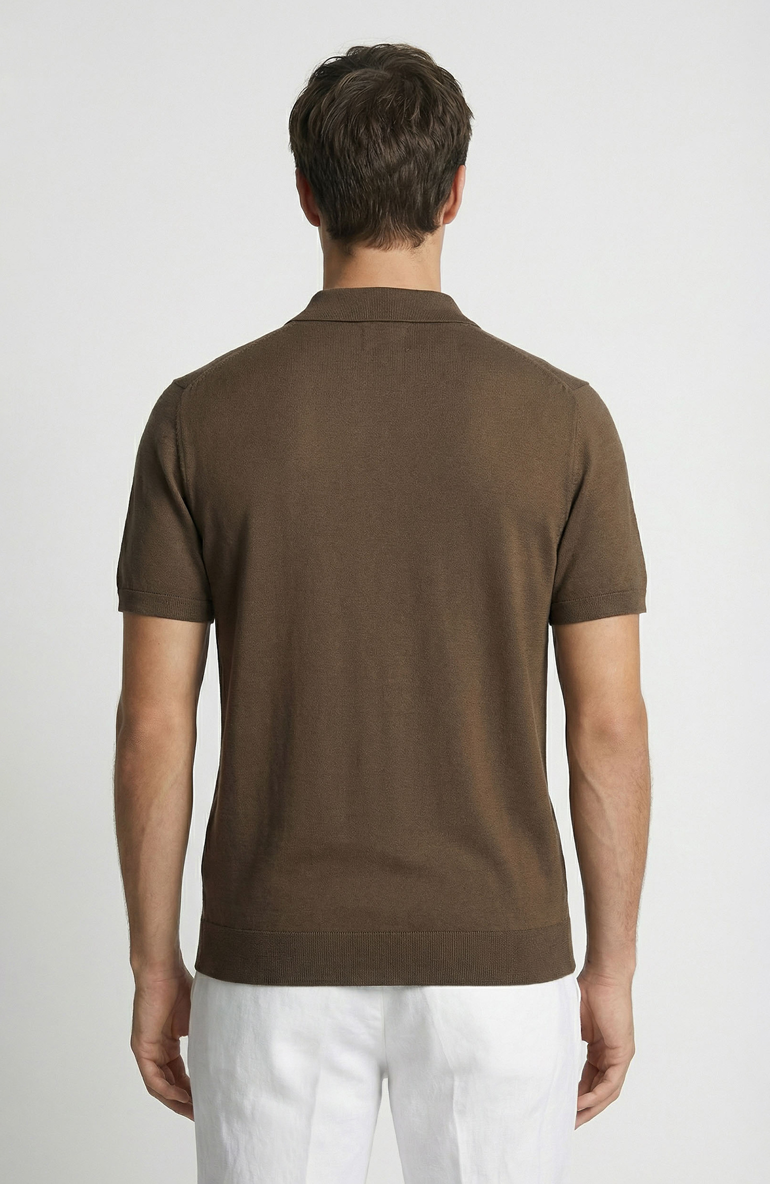 Haki Polo Yaka Basic Triko Kazak