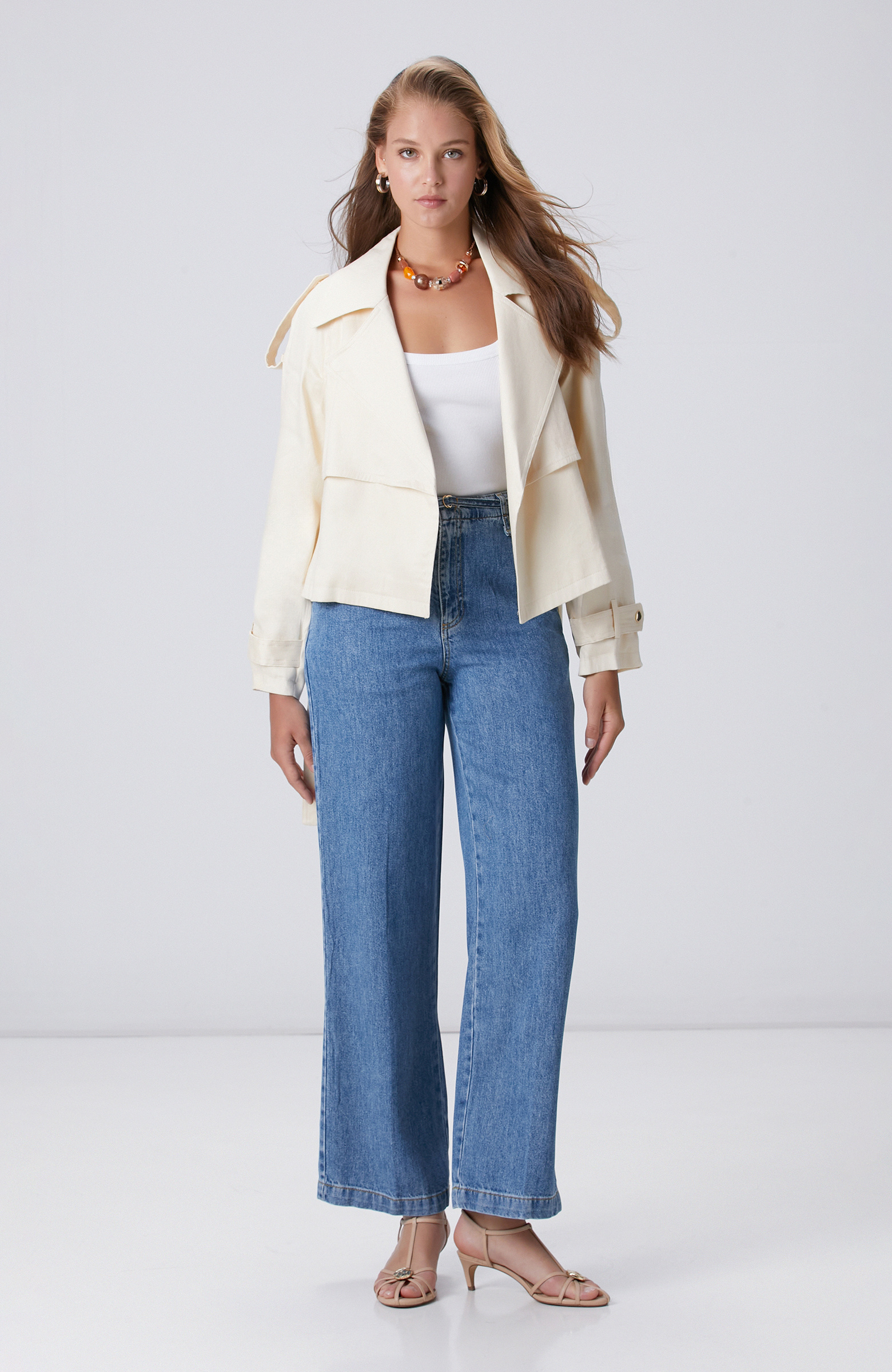 Şampanya Rüzgarlık Detaylı Mont