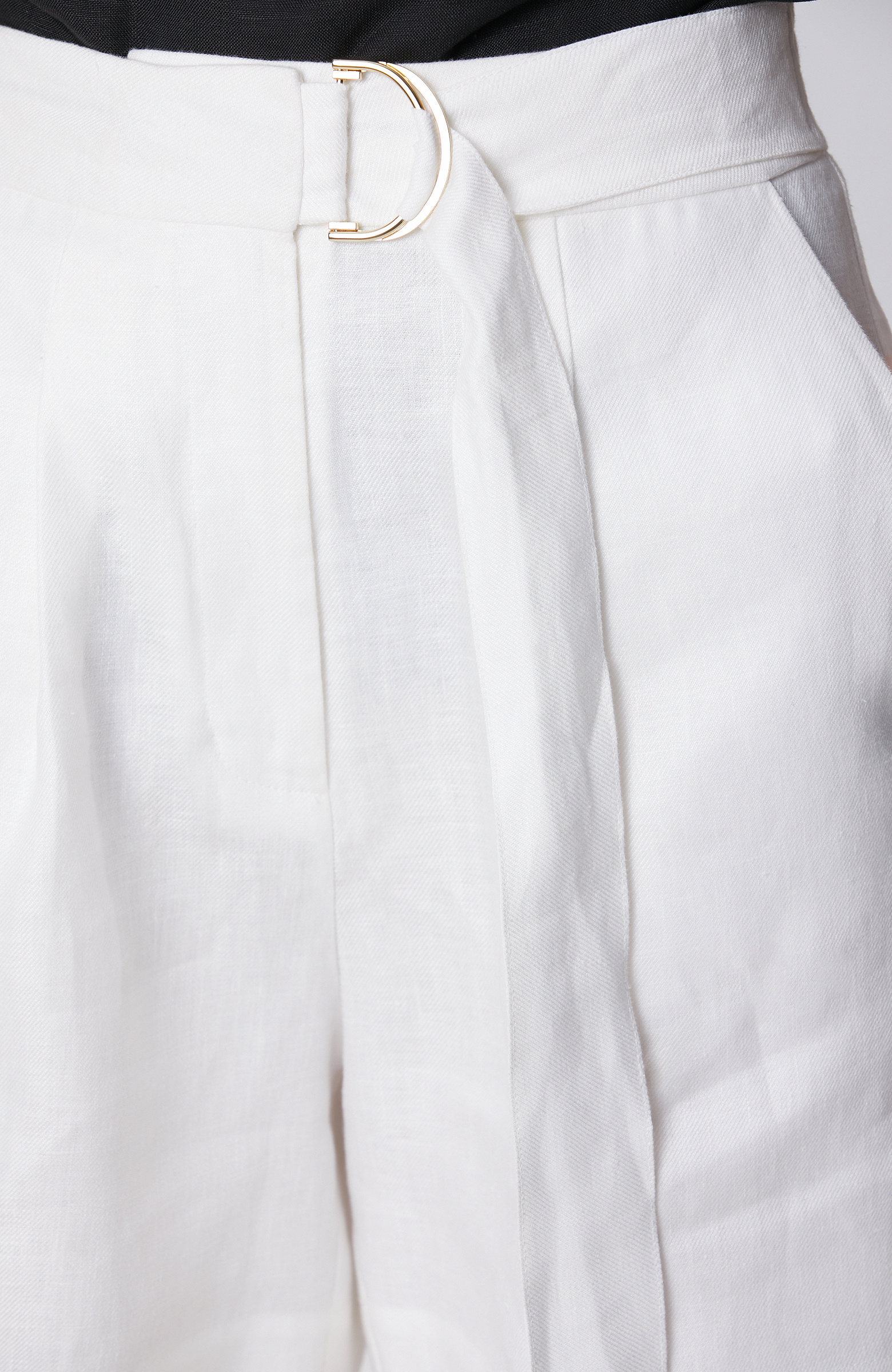 Kırık Beyaz Keten Şort