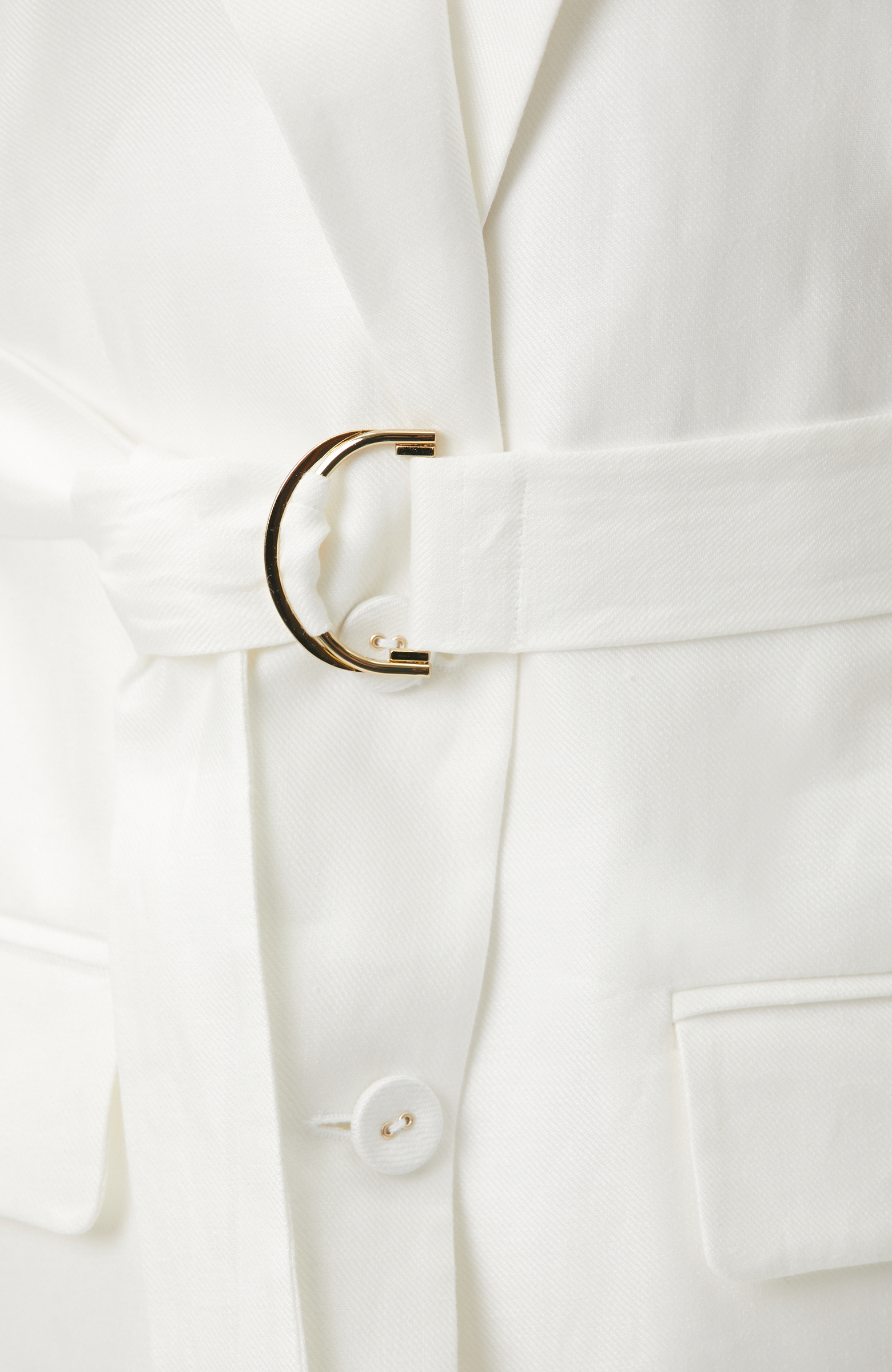 Kırık Beyaz Keten Yelek