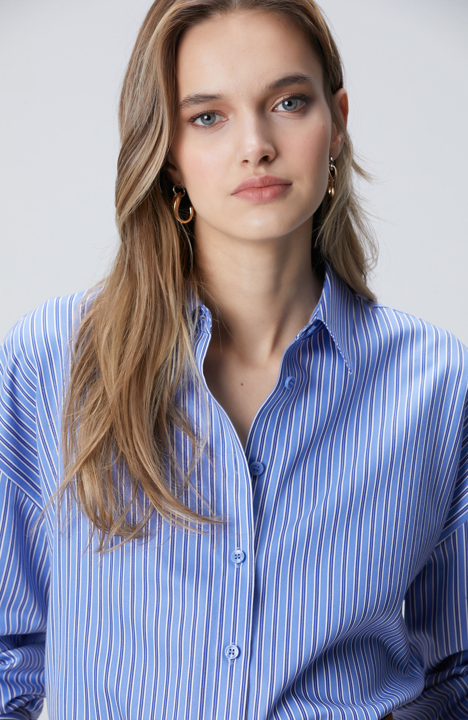 Mavi Non-Iron Gömlek