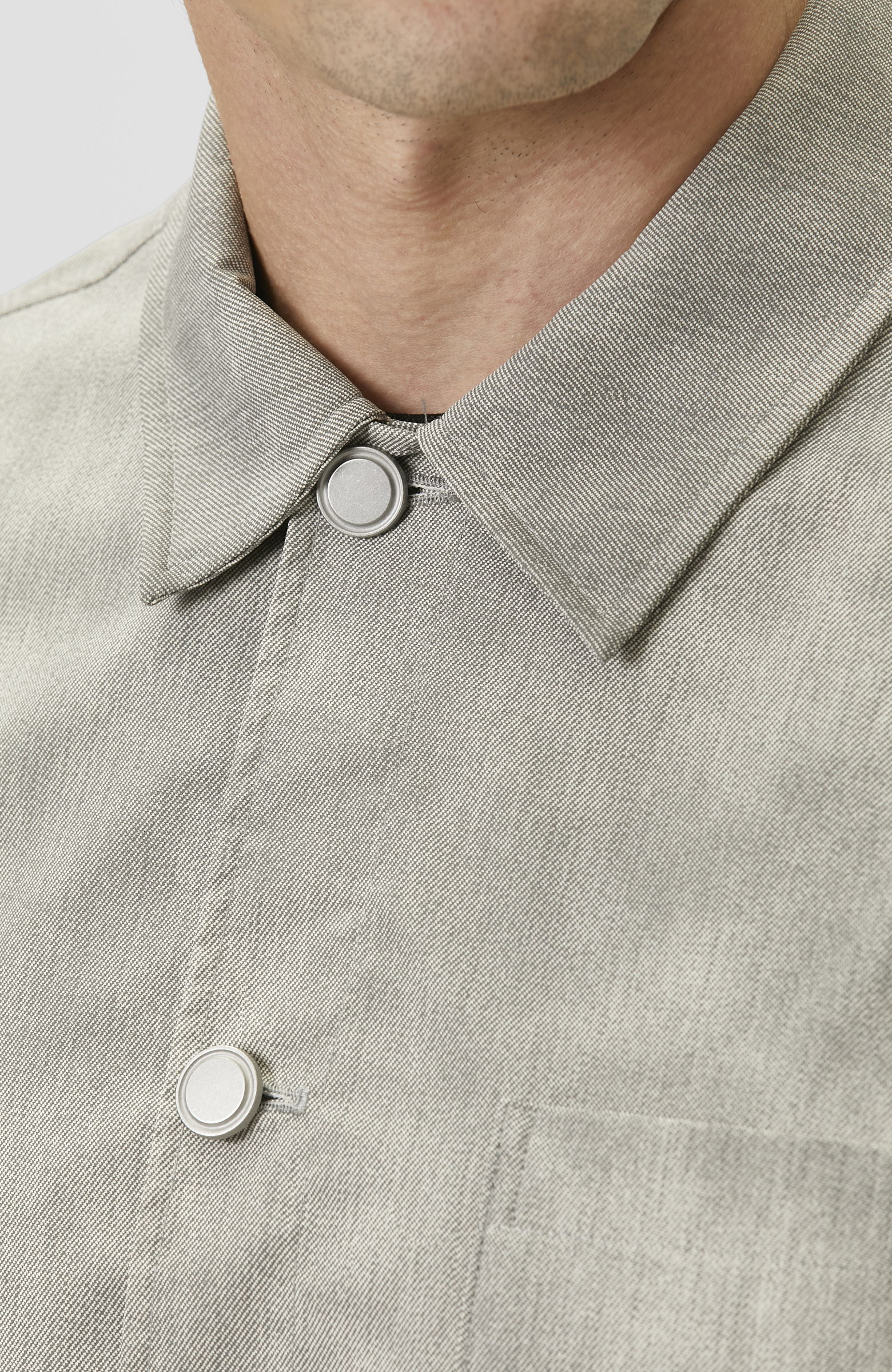 Bej Gömlek Yaka Desenli Ceket