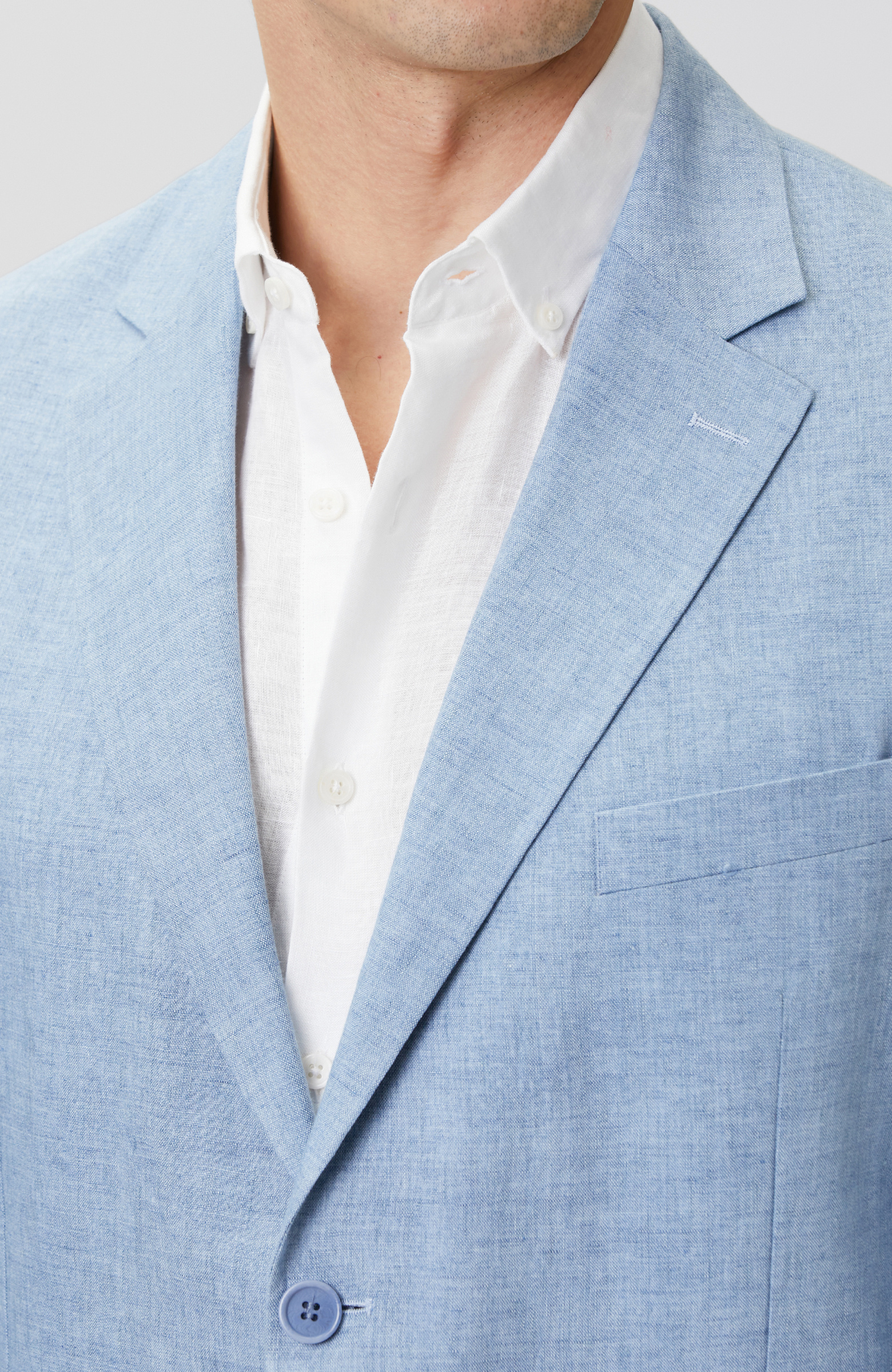 Mavi Klasik Keten Ceket