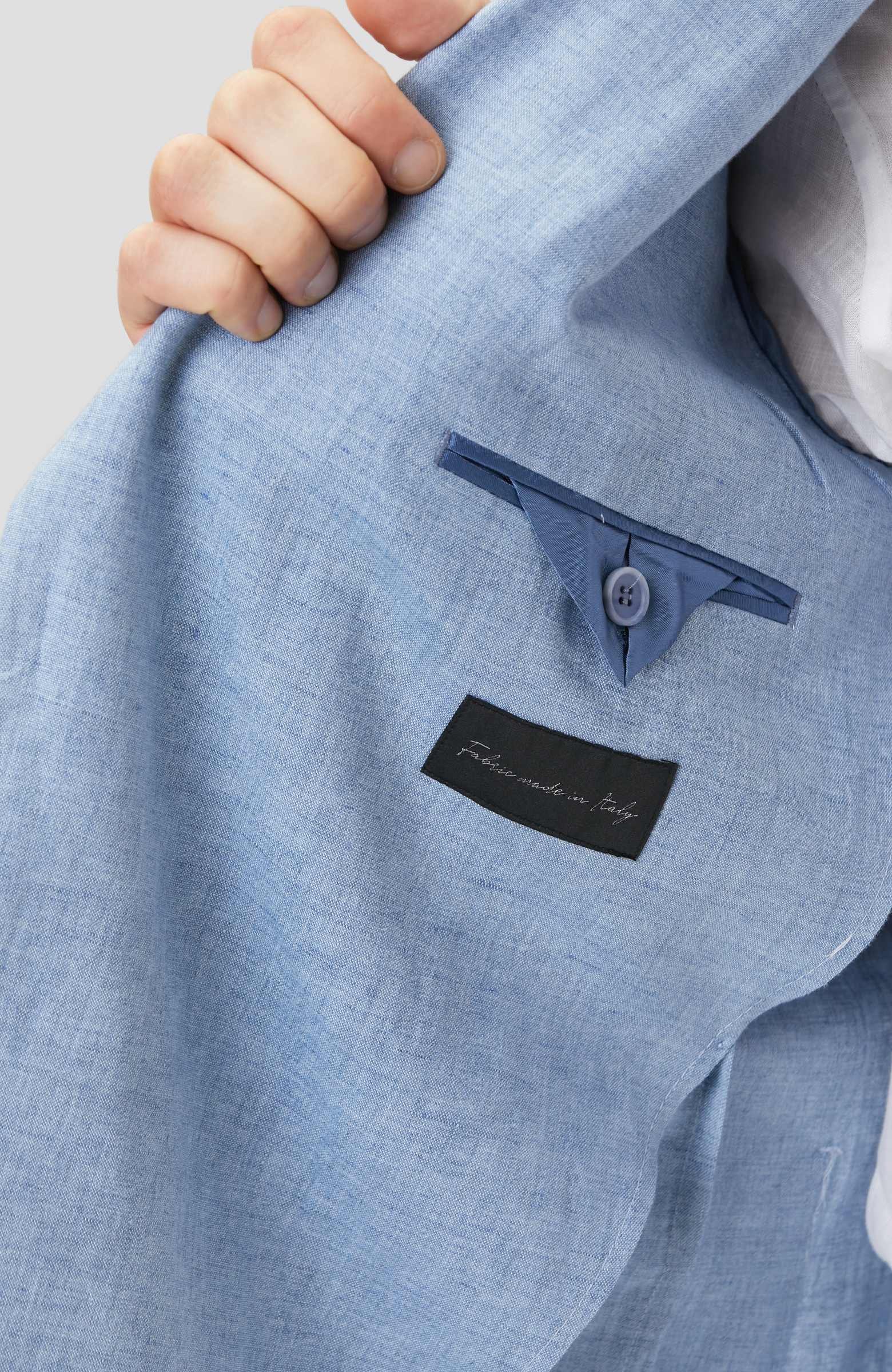 Mavi Klasik Keten Ceket