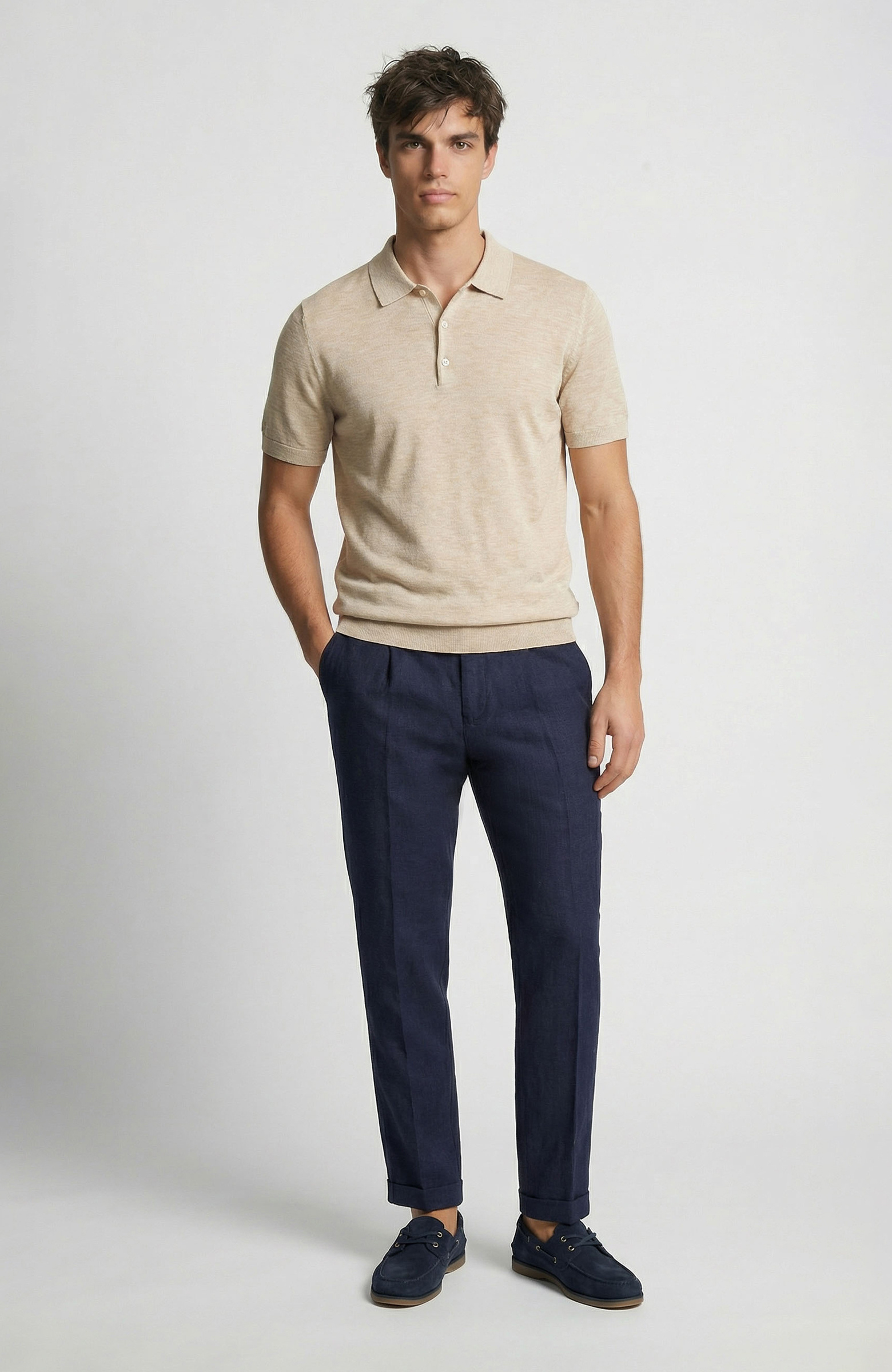 Lacivert Keten Jogger Pantolon