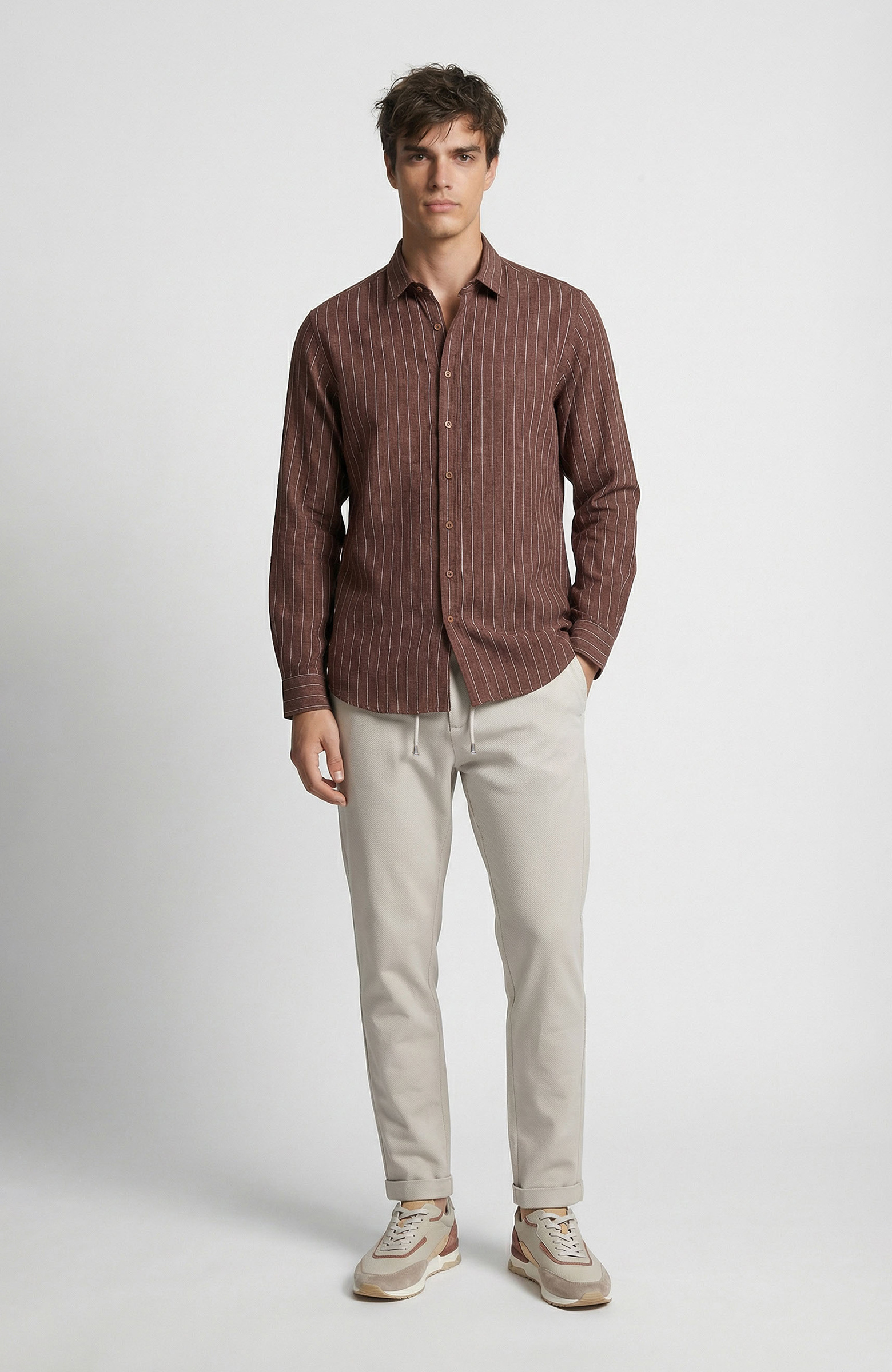 Taş Diyagonal Desenli Jogger Pantolon