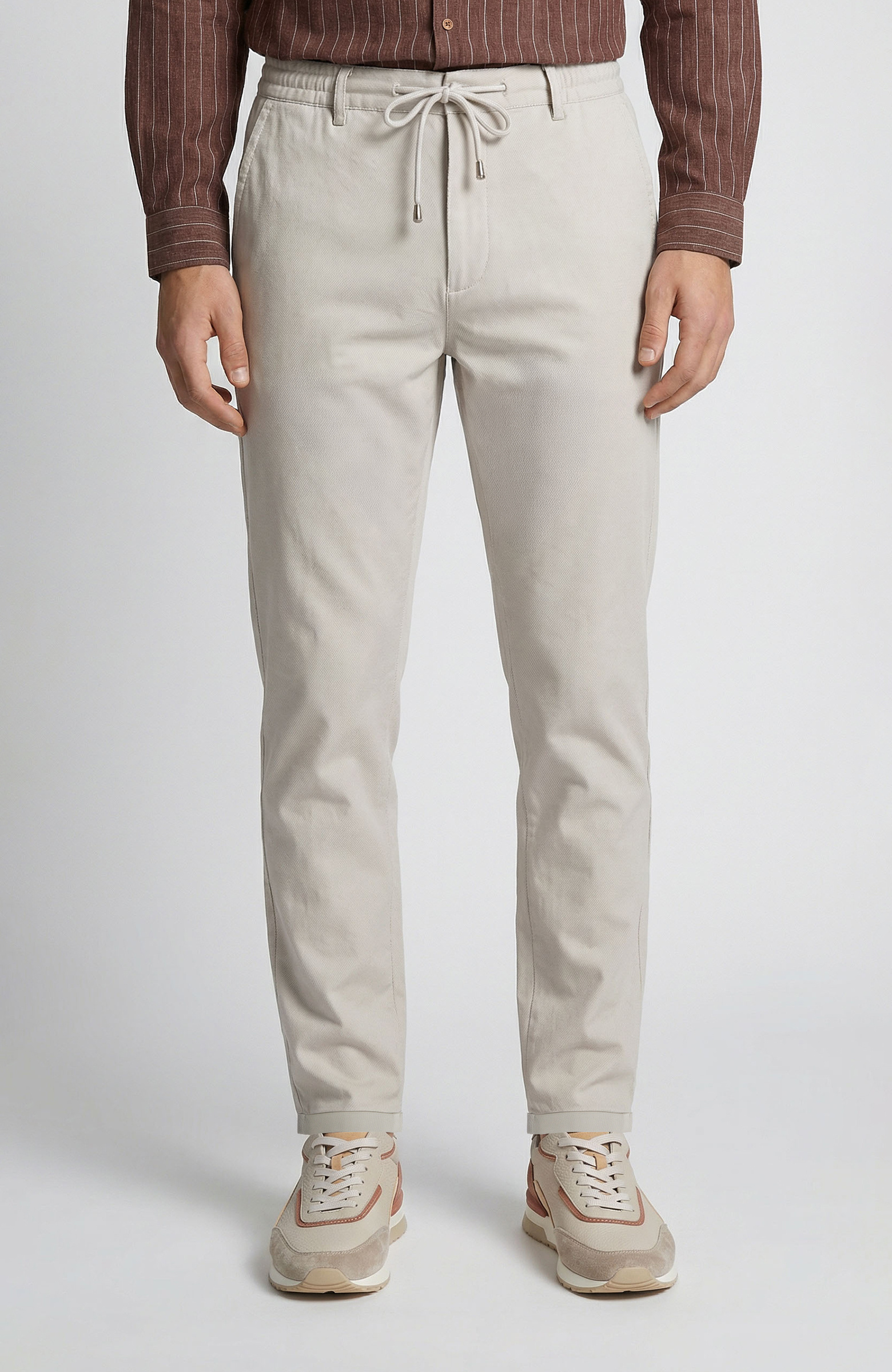 Taş Diyagonal Desenli Jogger Pantolon