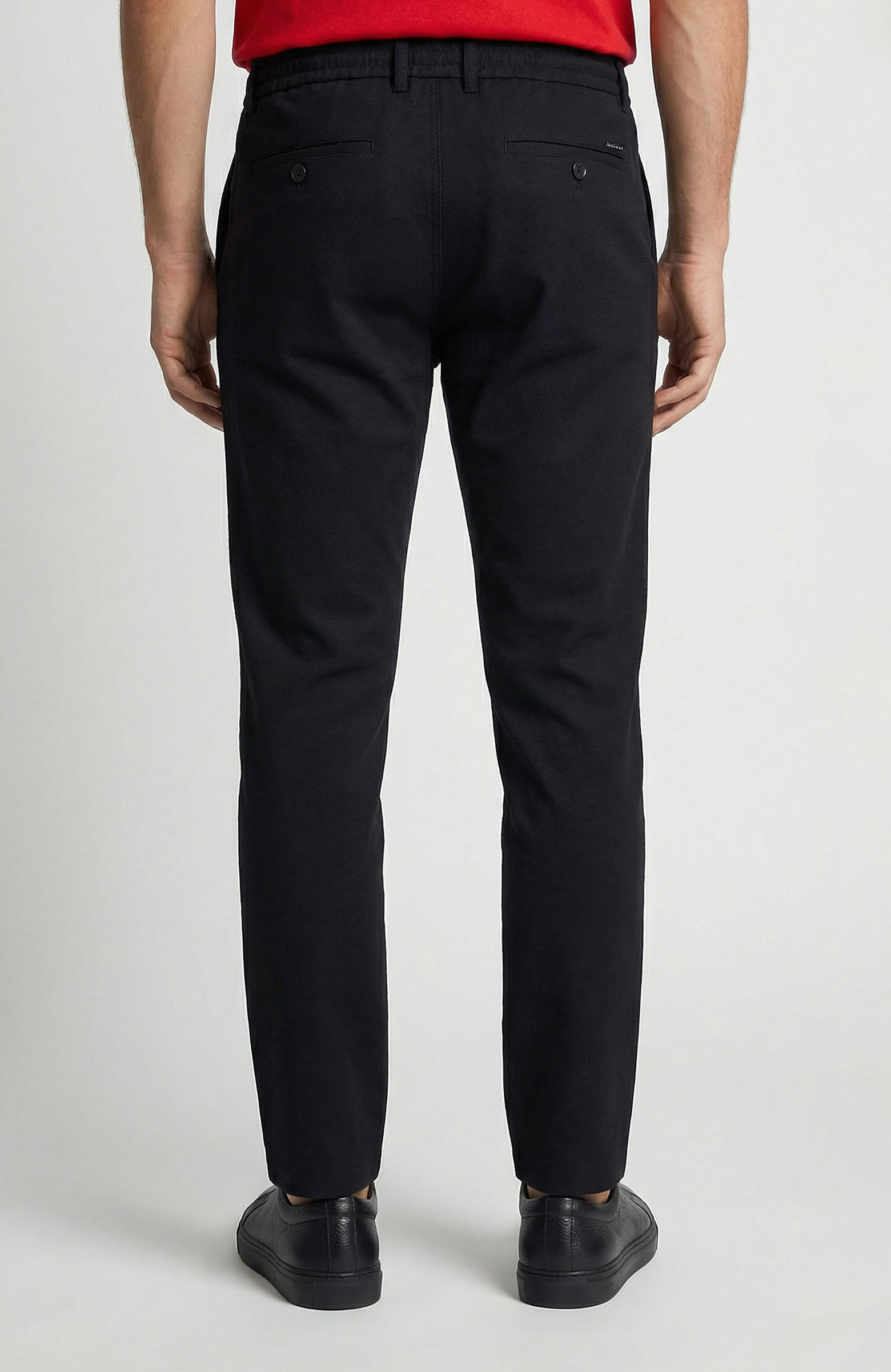 Siyah Diyagonal Jogger Pantolon