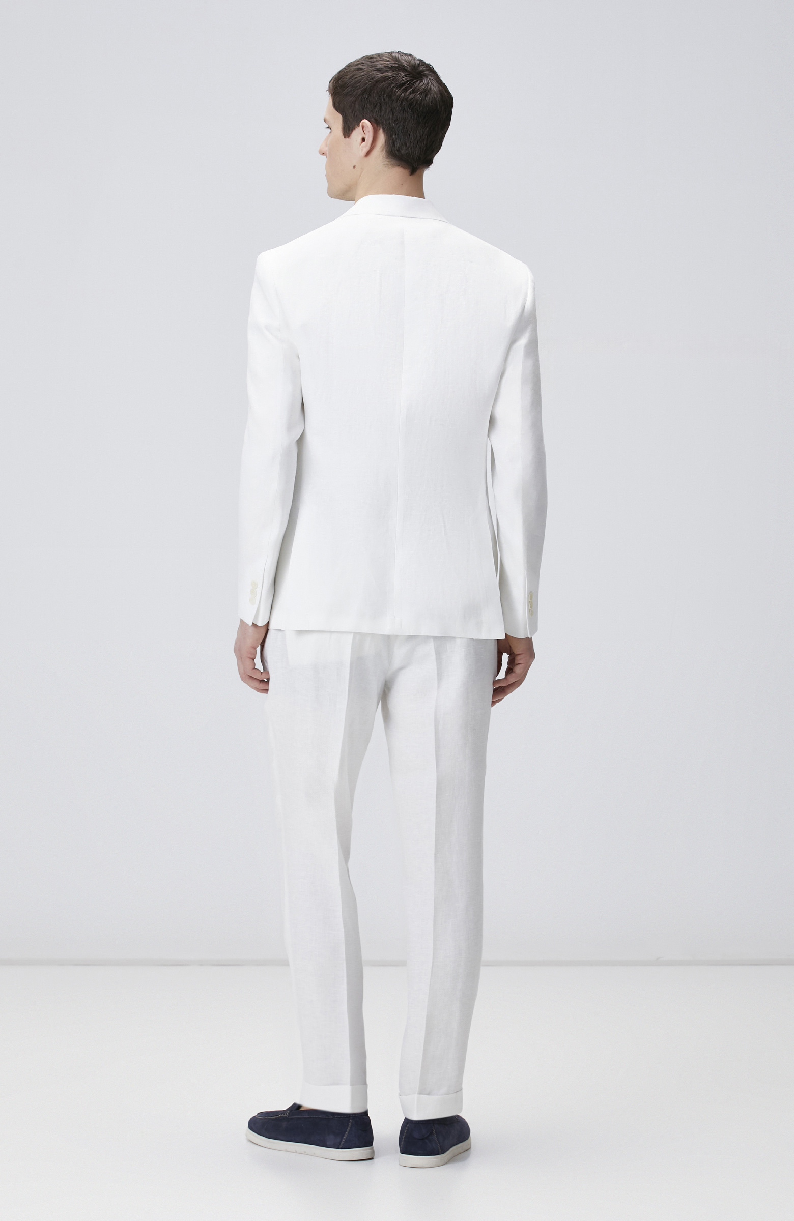 Ekru Keten Takım Elbise