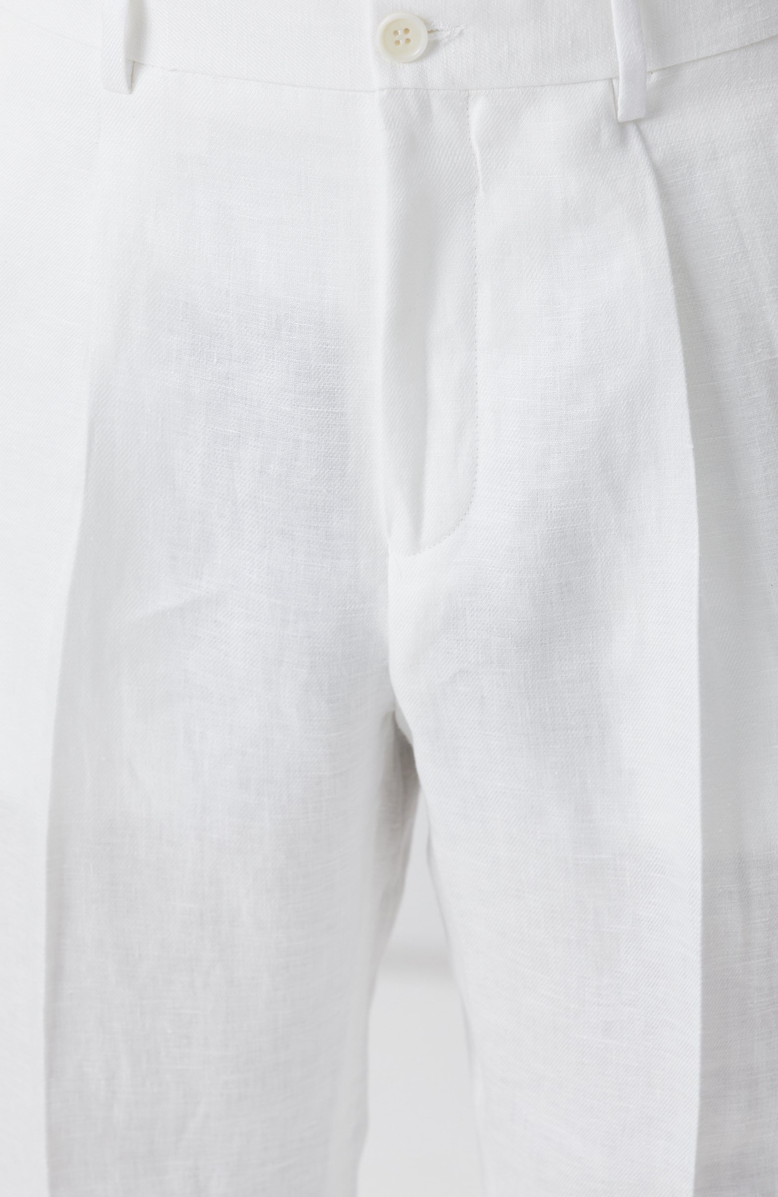 Ekru Keten Takım Elbise