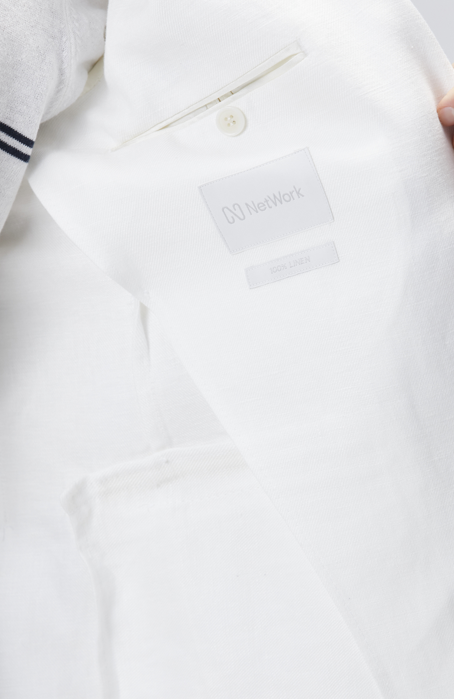 Ekru Keten Takım Elbise